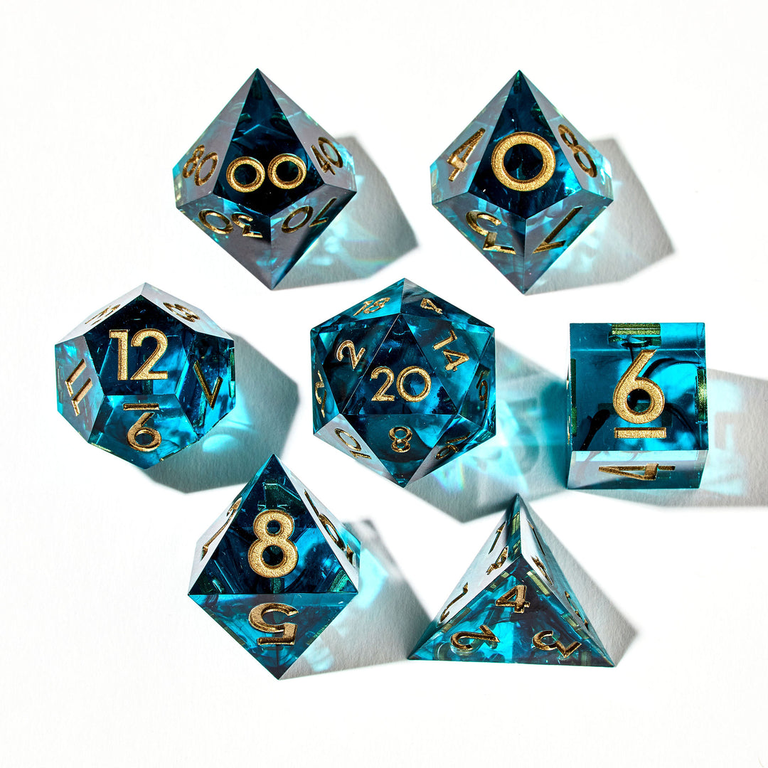 Grace of Gold 7-Piece Polyhedral Dice Set