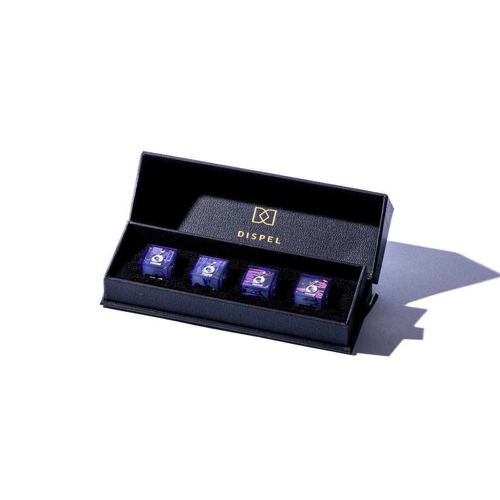 Haunted Landscapes 4-Piece Glow in the Dark Iconic D6 Dice Set