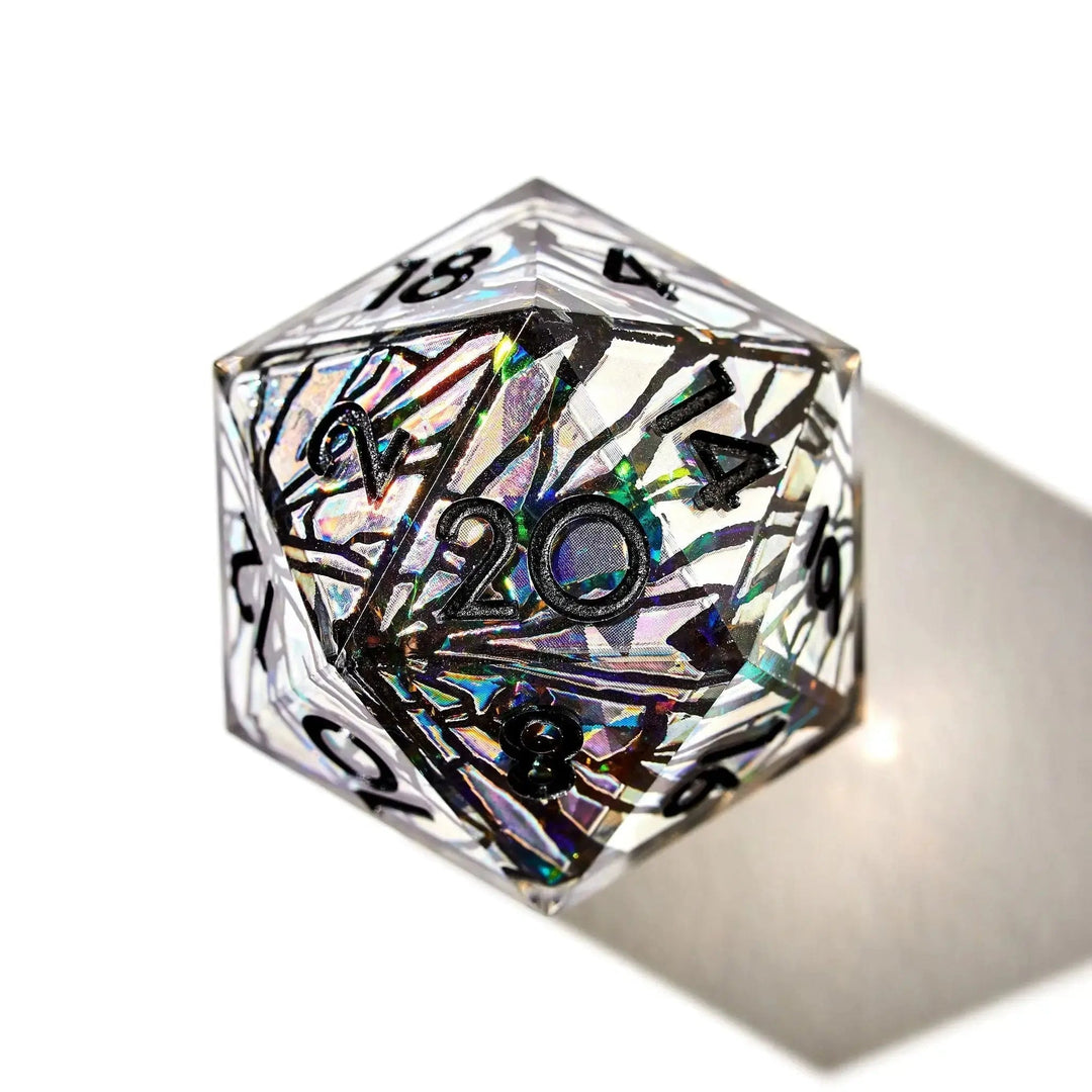 Heart of Glass 7-Piece Iconic Dice Set - Dispel Dice - Premium DnD Dice & Accessories
