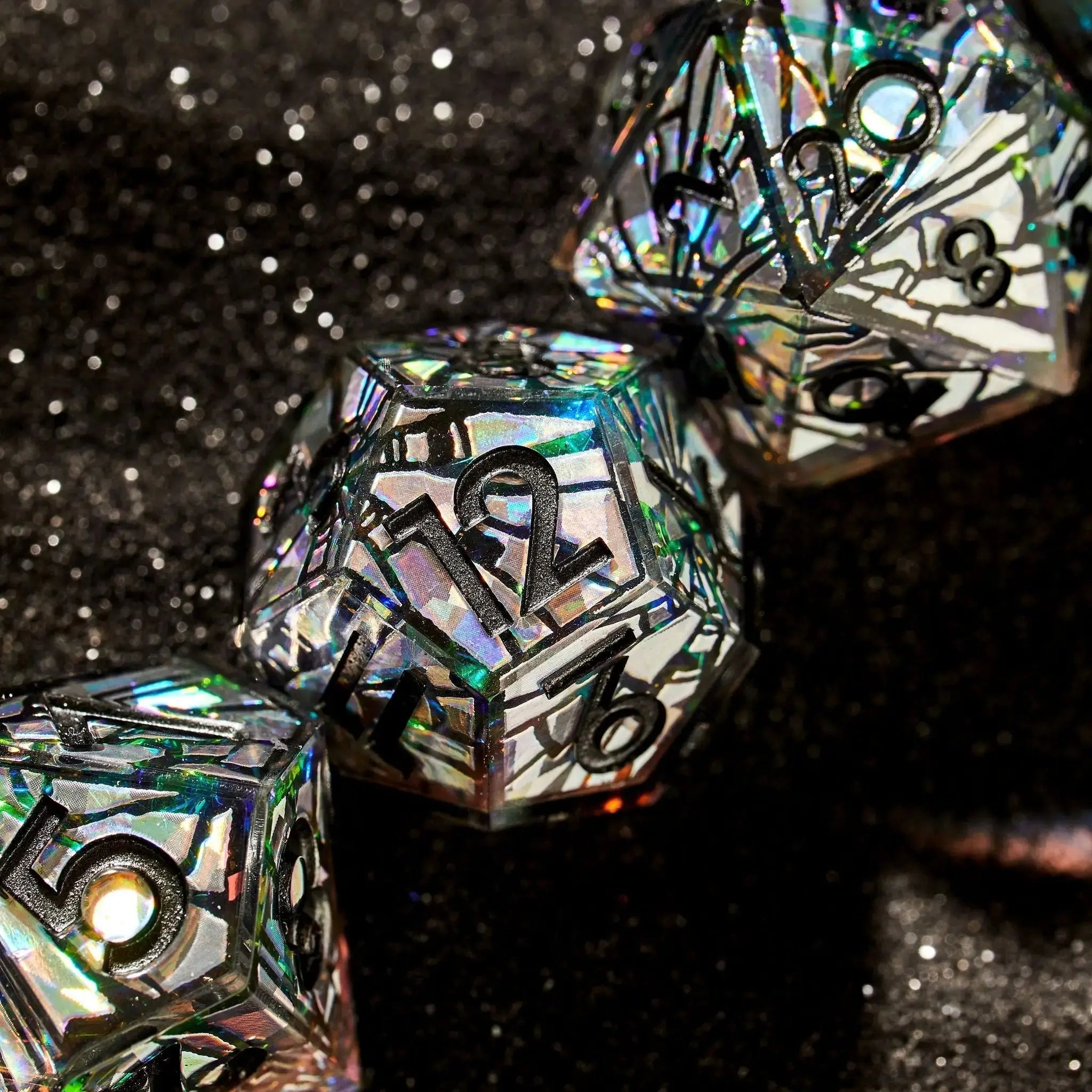 Heart of Glass 7-Piece Iconic Dice Set