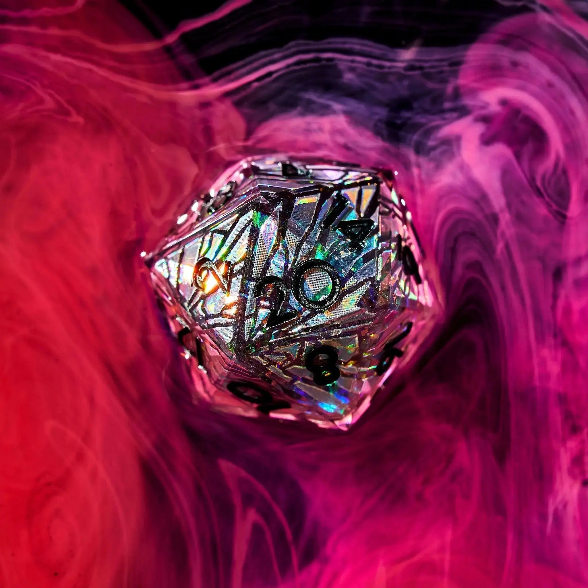 Heart of Glass 7-Piece Iconic Dice Set - Dispel Dice - Premium DnD Dice & Accessories