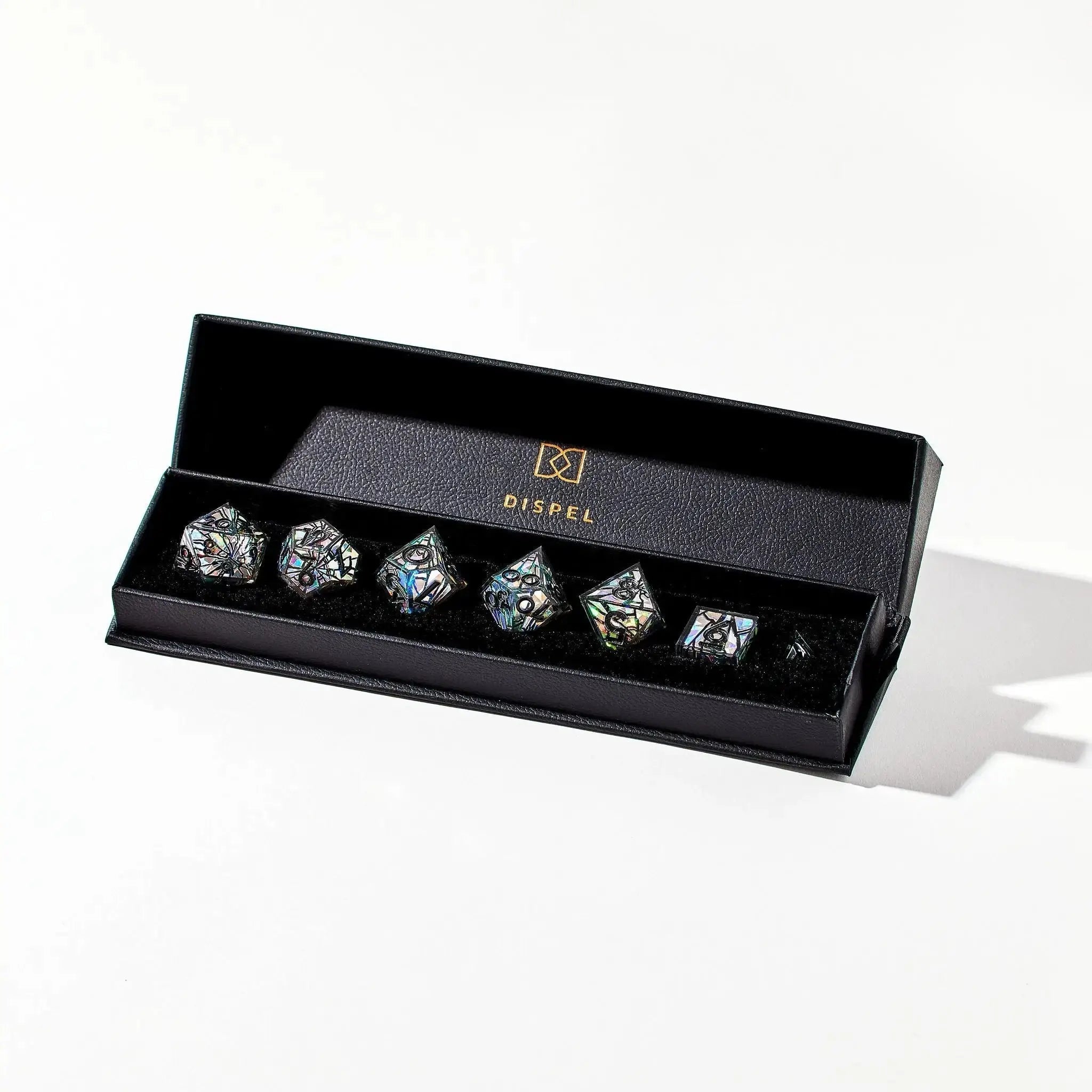 Heart of Glass 7-Piece Iconic Dice Set - Dispel Dice - Premium DnD Dice & Accessories