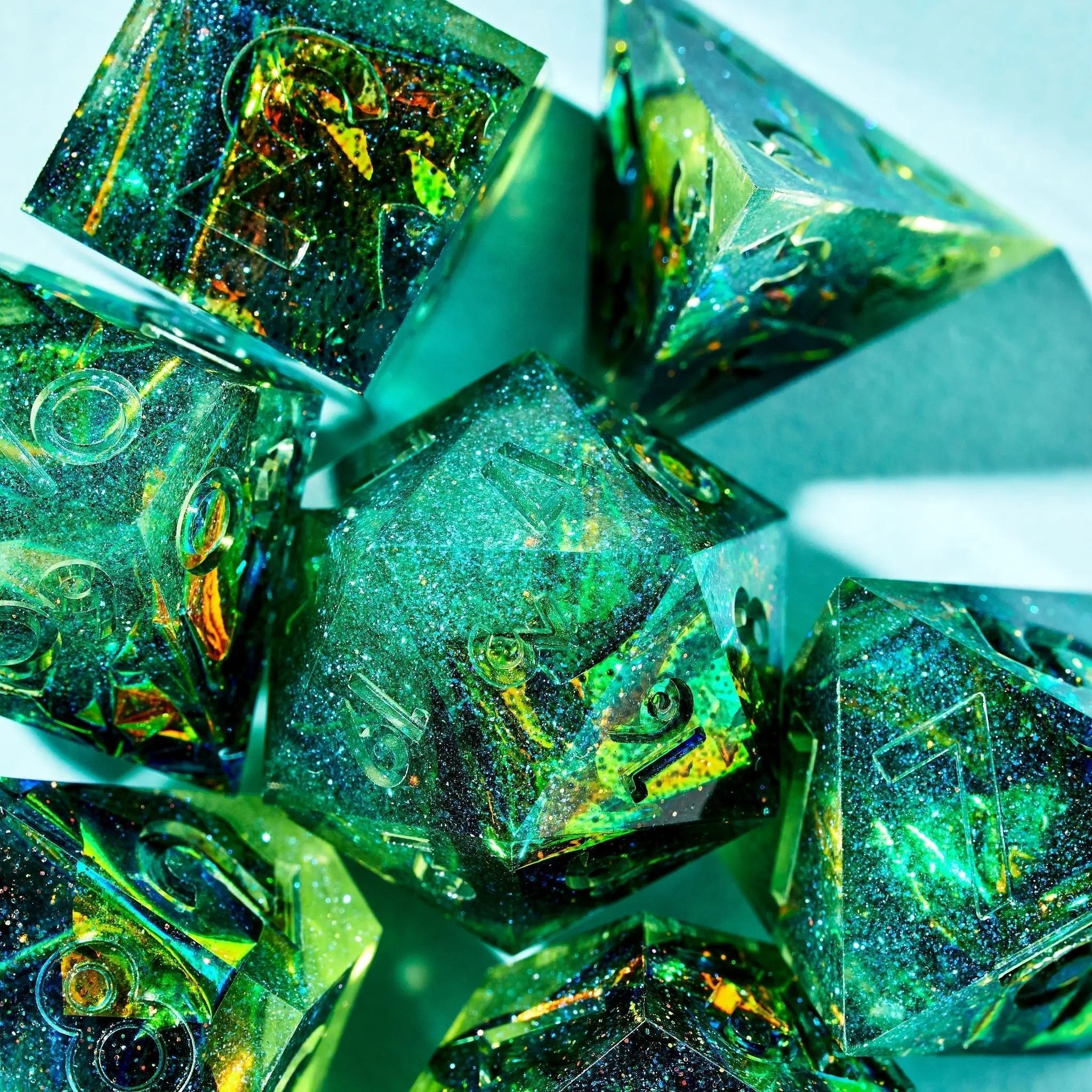 Hex 7-Piece Polyhedral Dice Set - Dispel Dice - Premium DnD Dice & Accessories