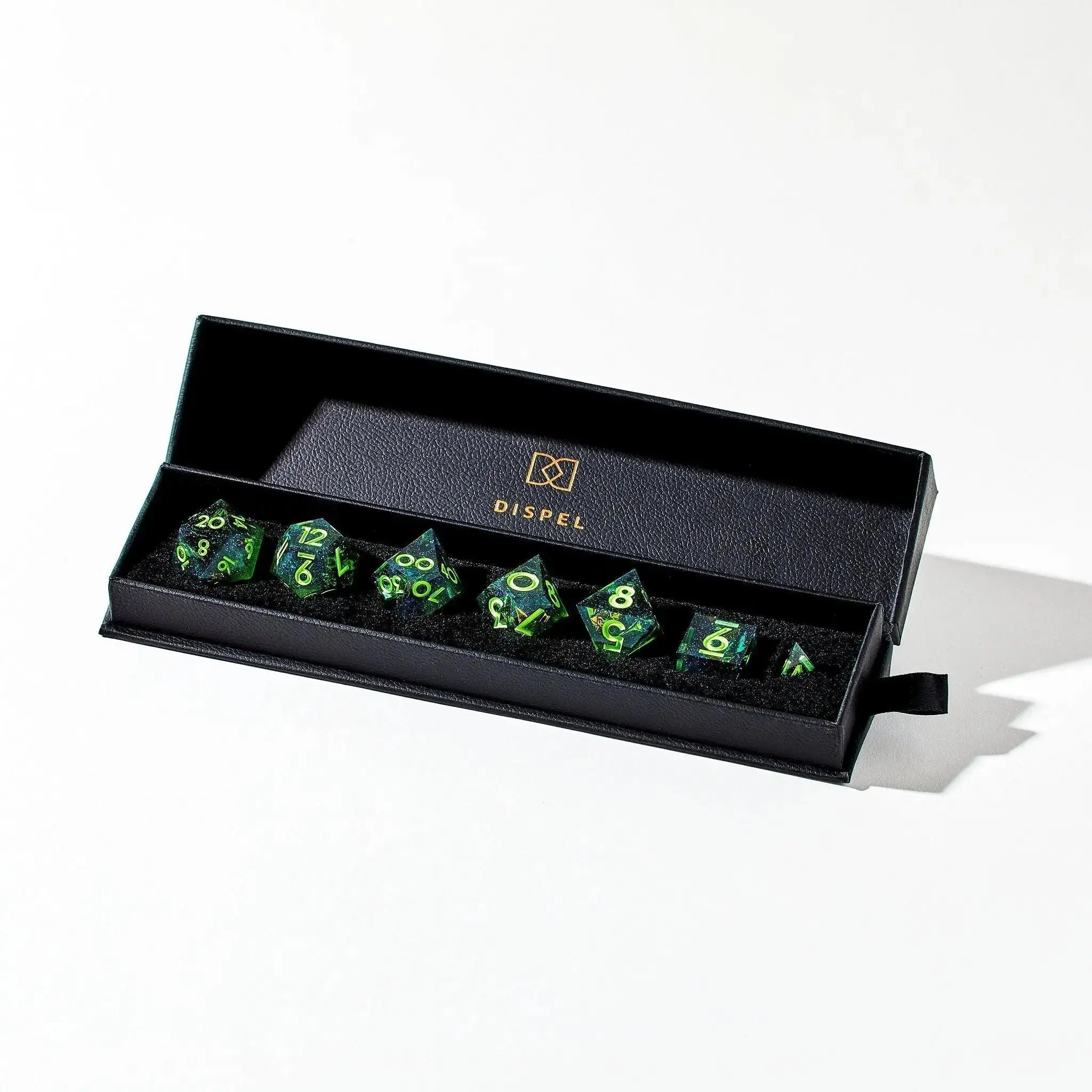 Hex 7-Piece Polyhedral Dice Set - Dispel Dice - Premium DnD Dice & Accessories