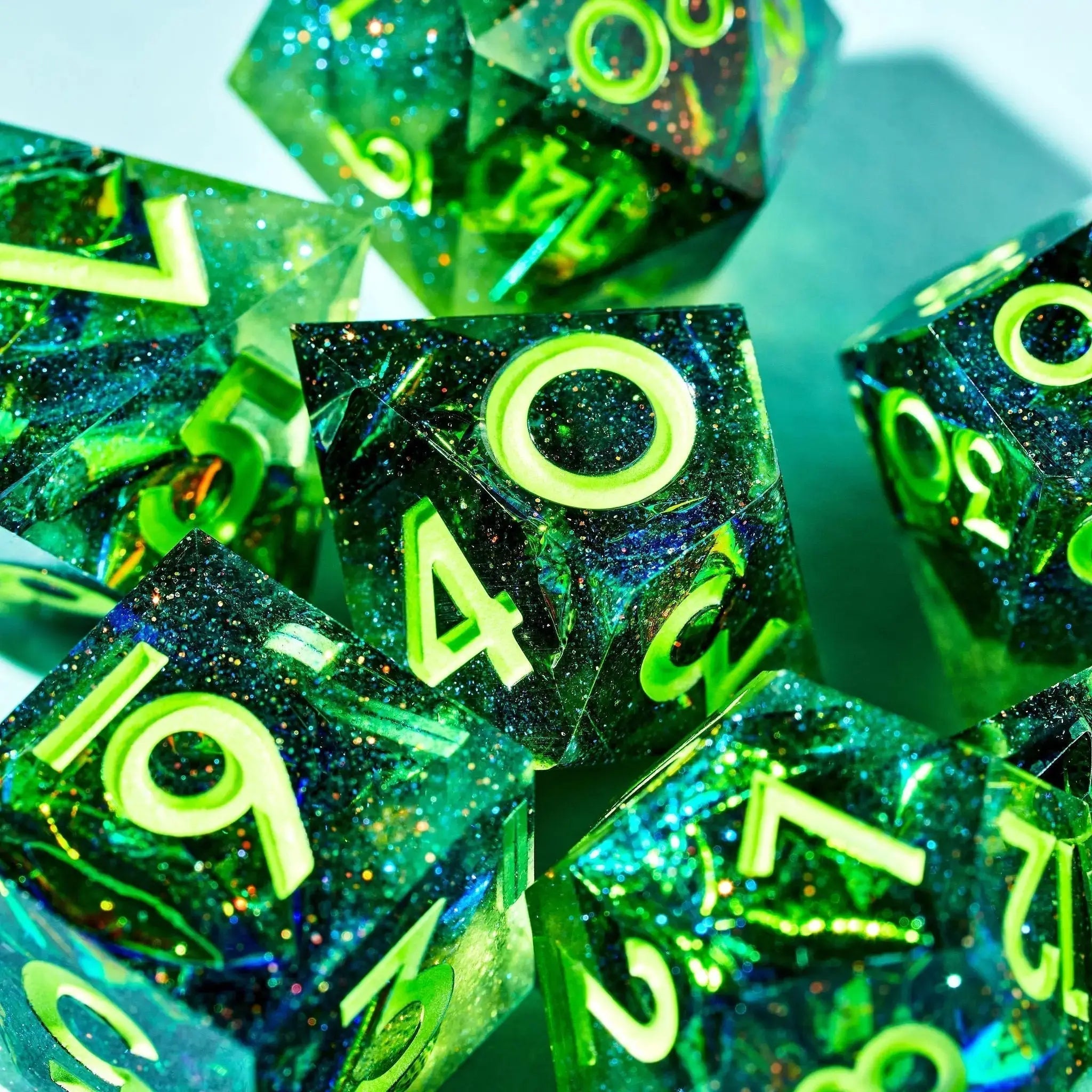 Hex 7-Piece Polyhedral Dice Set - Dispel Dice - Premium DnD Dice & Accessories