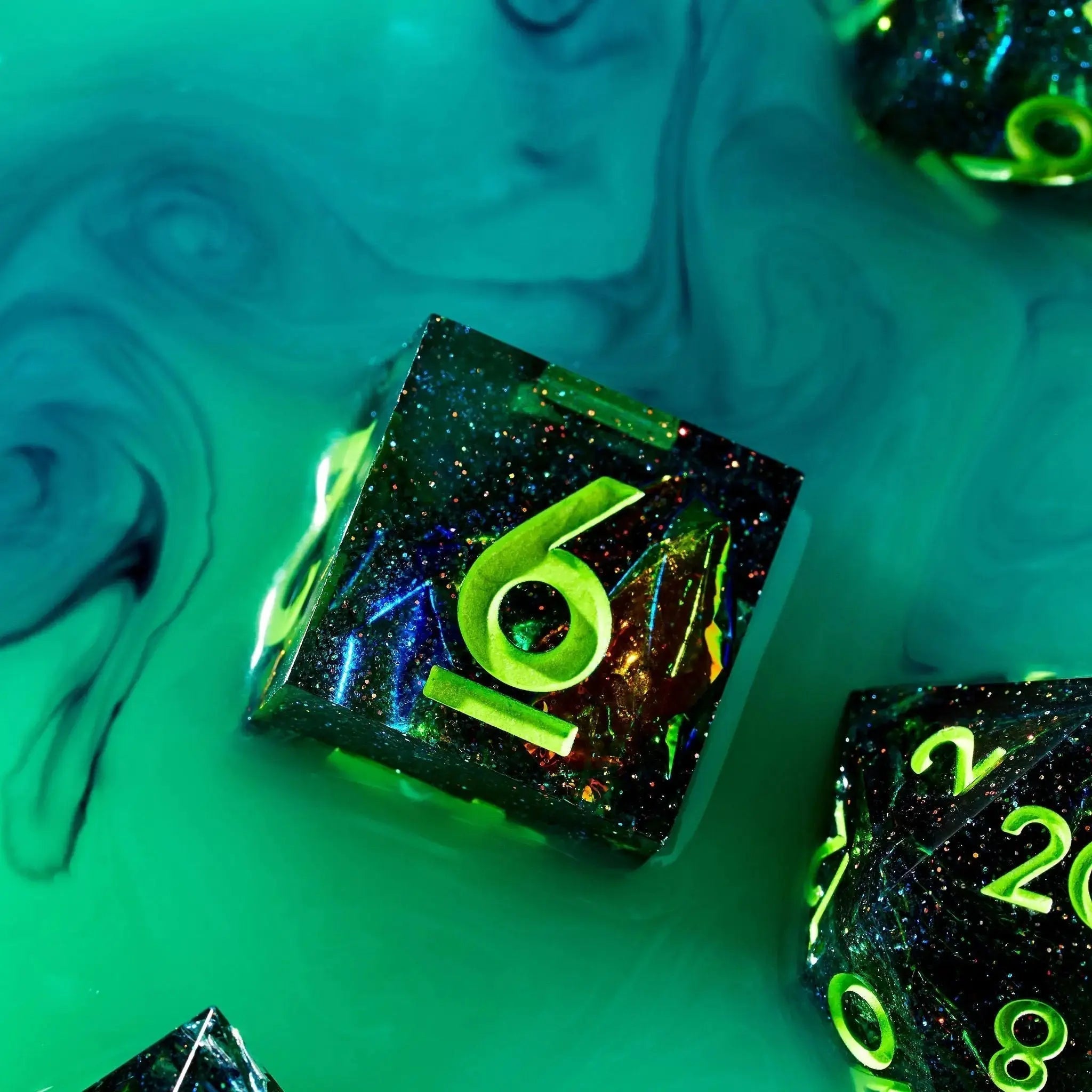 Hex 7-Piece Polyhedral Dice Set - Dispel Dice - Premium DnD Dice & Accessories