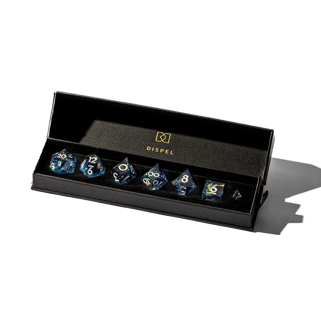 Galactic Ocean 7-Piece Polyhedral Dice Set - Dispel Dice - Premium DnD Dice & Accessories # #