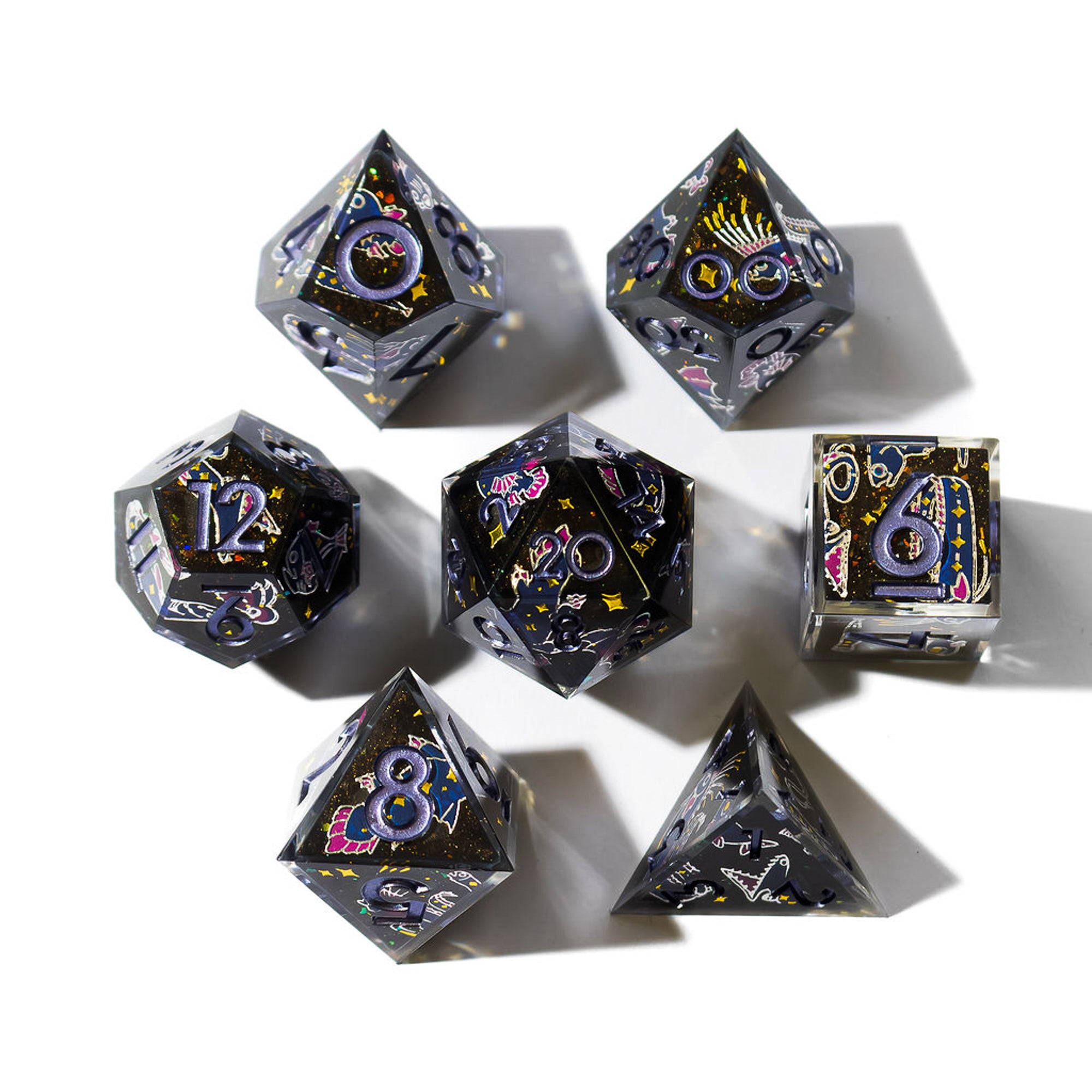 Night Sea 7-Piece Iconic Dice Set