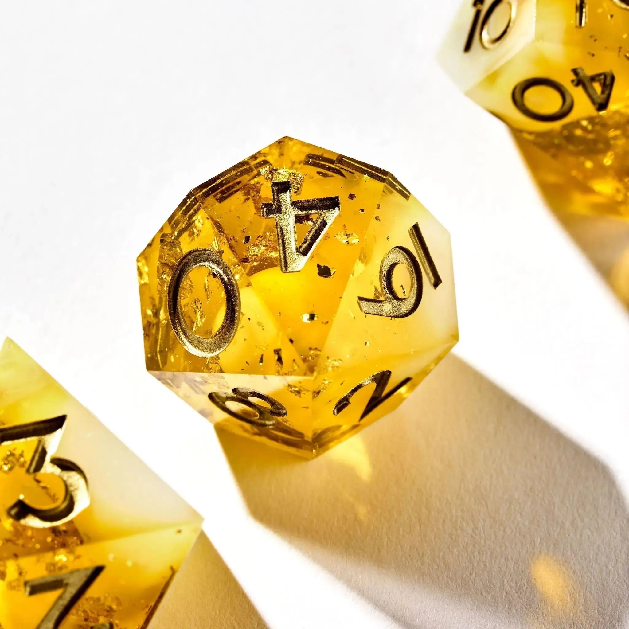Lemon Meringue 7-Piece Polyhedral Dice Set - Dispel Dice - Premium DnD Dice & Accessories