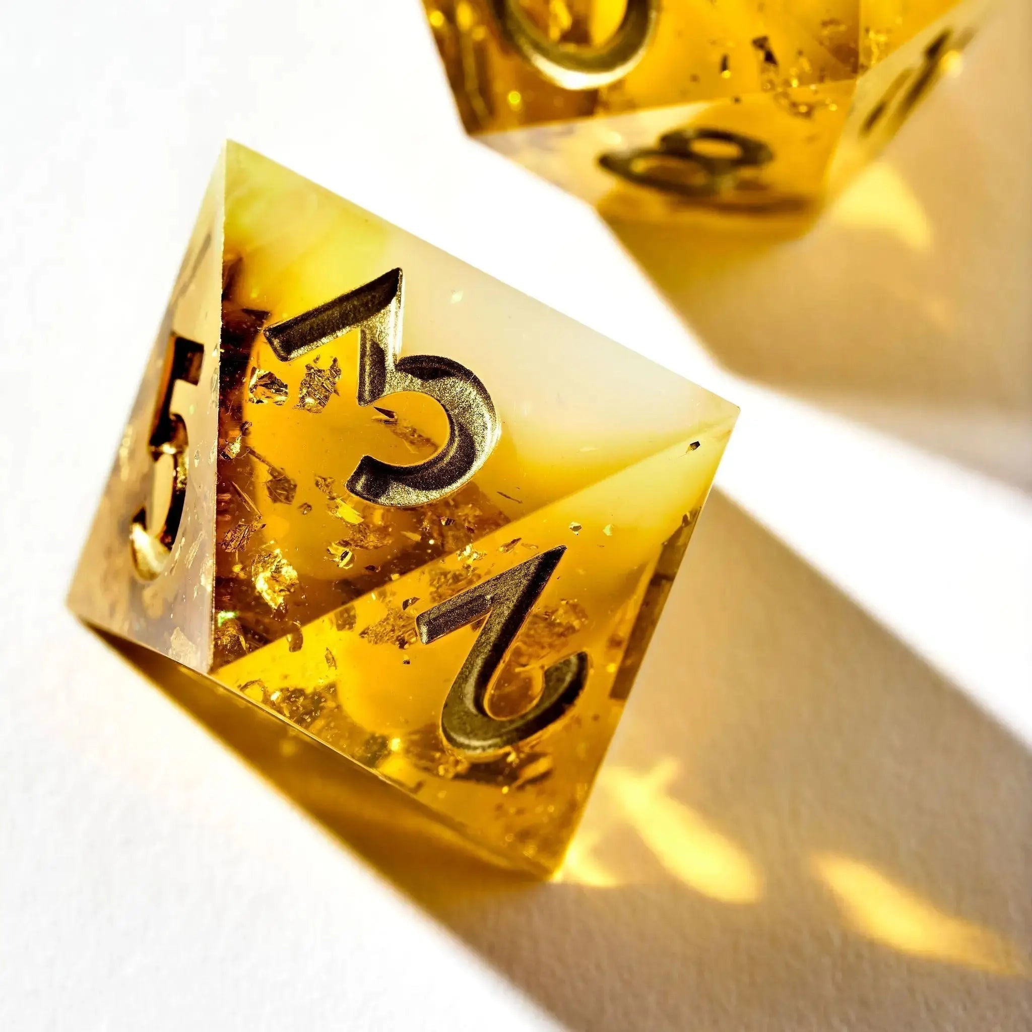 Lemon Meringue 7-Piece Polyhedral Dice Set - Dispel Dice - Premium DnD Dice & Accessories