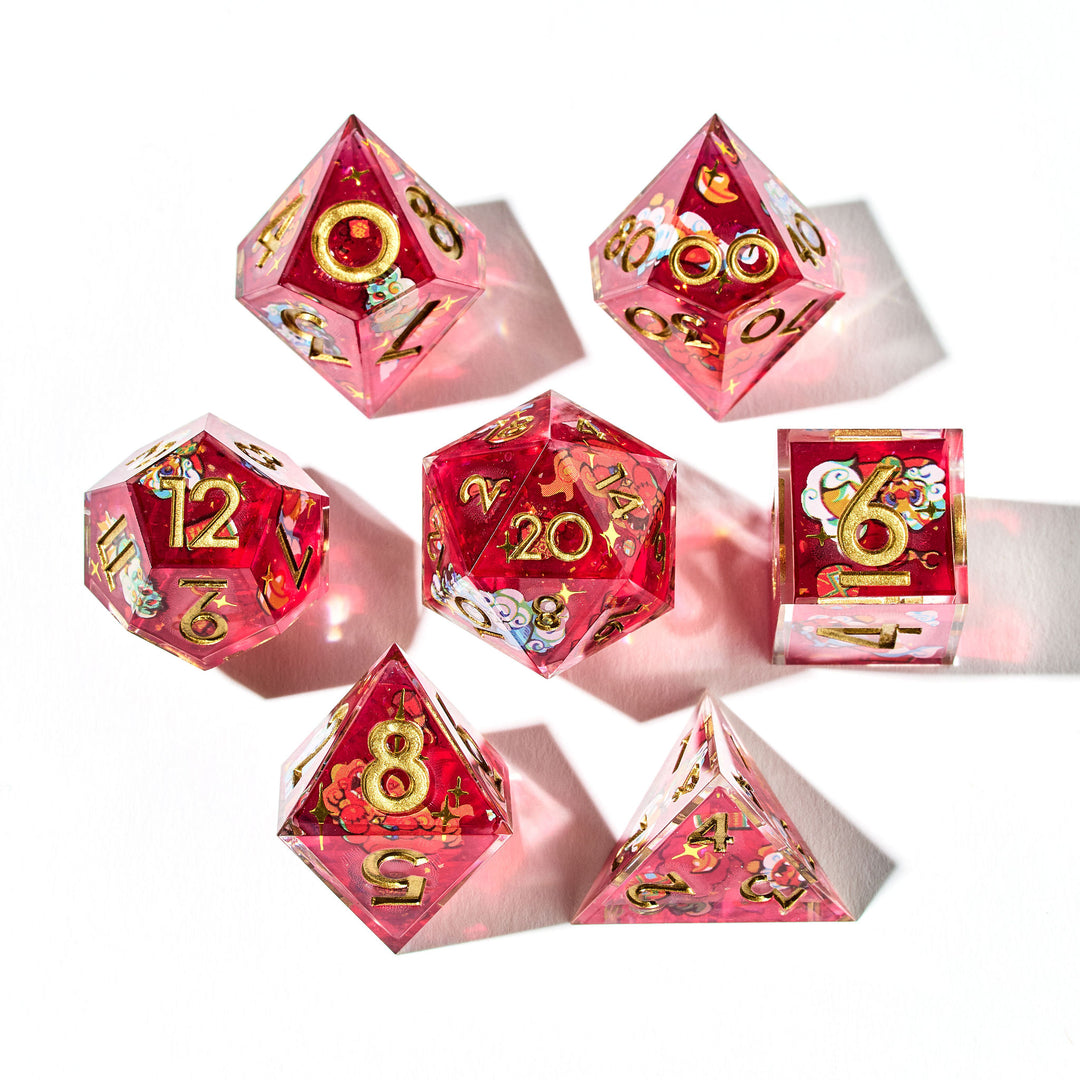 Lion Dogs 7-Piece Iconic Dice Set