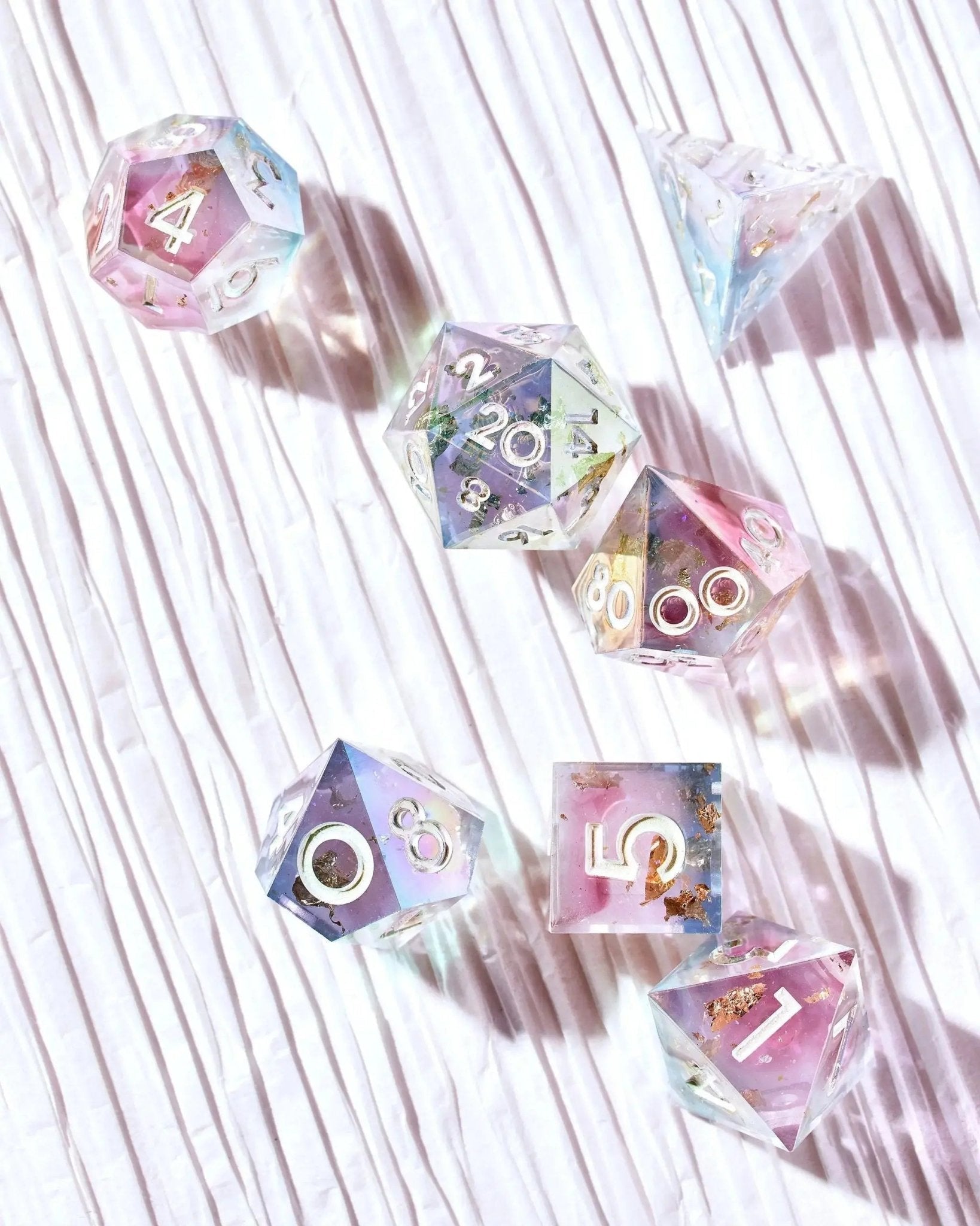Love Potion 7-Piece Polyhedral Dice Set - Dispel Dice - Premium DnD Dice & Accessories