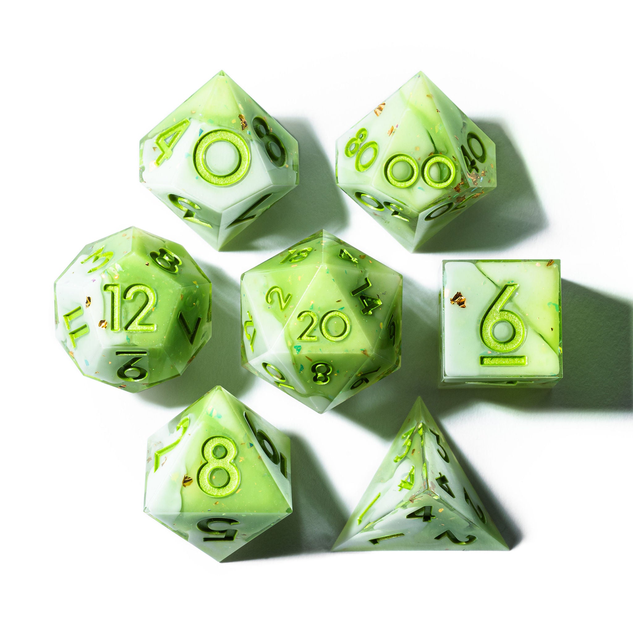 Matcha 7-Piece Polyhedral Set - Dispel Dice - Premium DnD Dice & Accessories # #