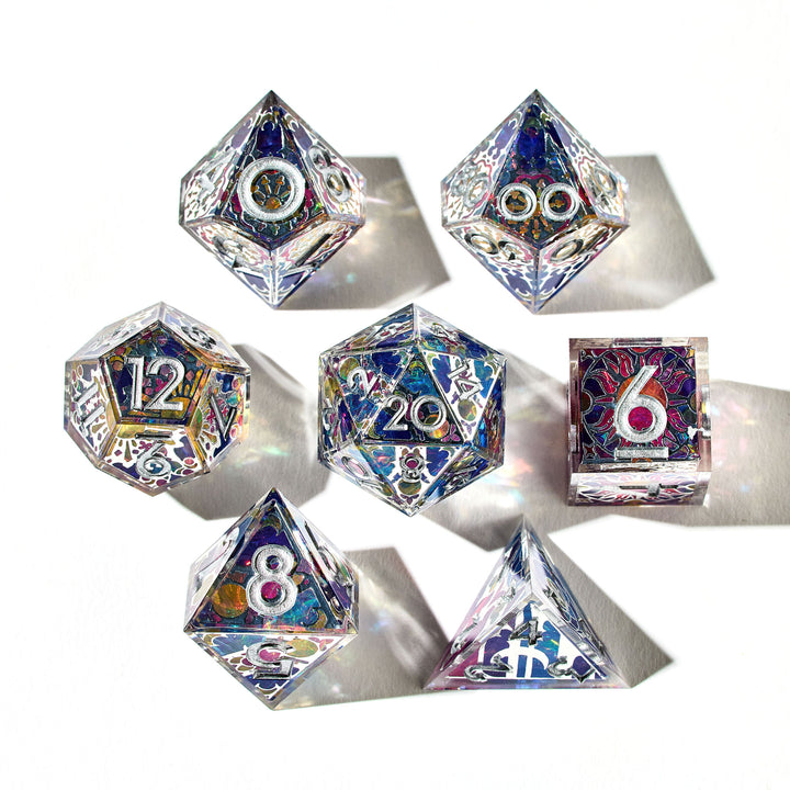 Lunar Cathedral 7-Piece Iconic Dice Set