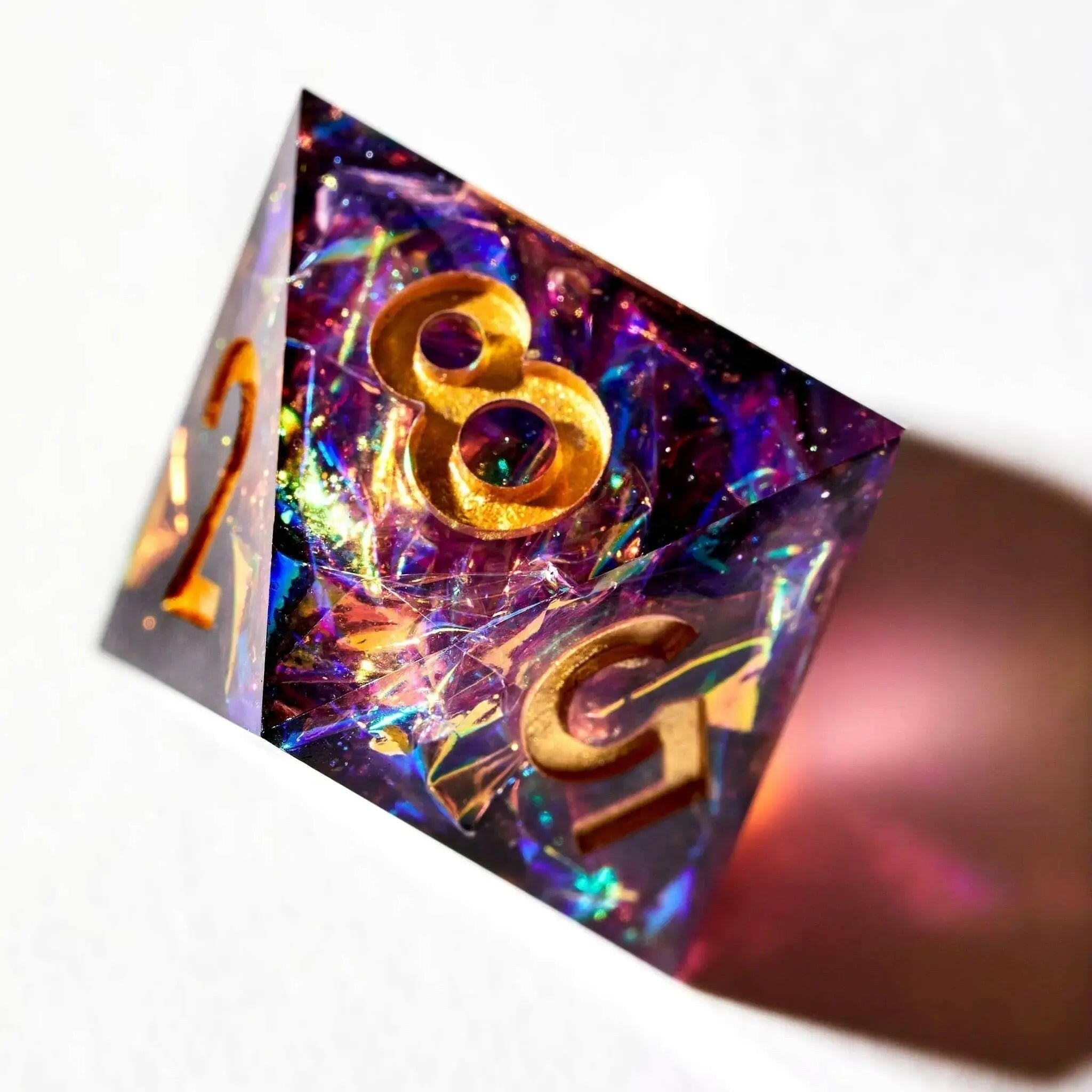 Magenta Inferno 7-Piece Polyhedral Dice Set - Dispel Dice - Premium DnD Dice & Accessories