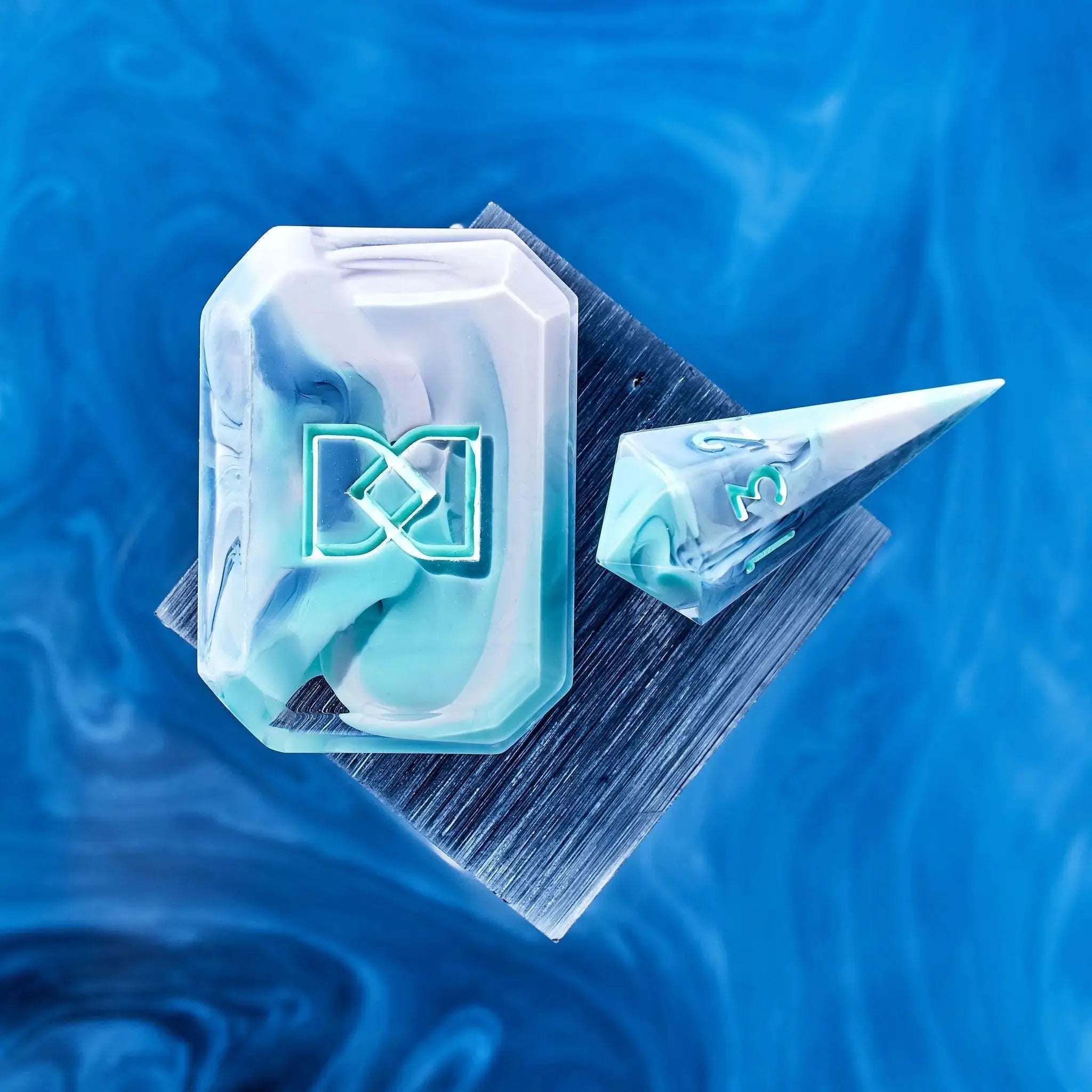 Marble Soda 7-Piece Jewel Shaped Dice Set - Dispel Dice - Premium DnD Dice & Accessories