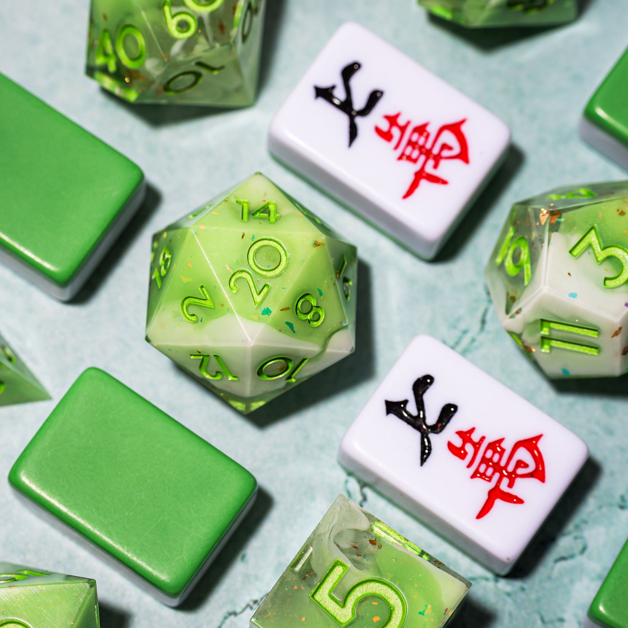 Matcha 7-Piece Polyhedral Set - Dispel Dice - Premium DnD Dice & Accessories # #