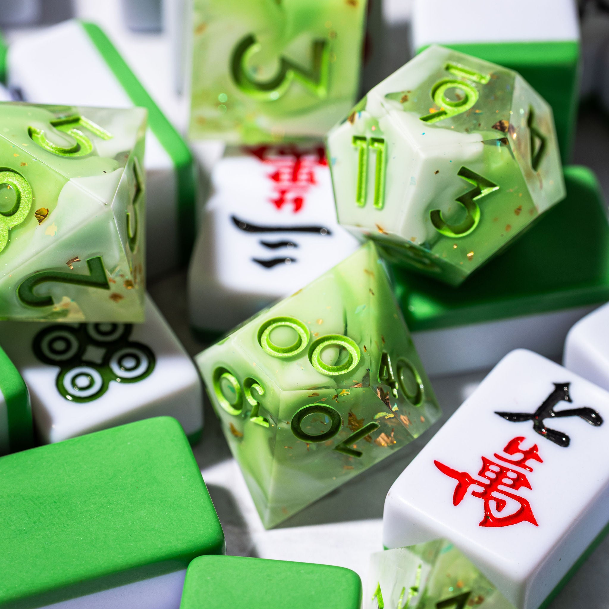 Matcha 7-Piece Polyhedral Set - Dispel Dice - Premium DnD Dice & Accessories # #