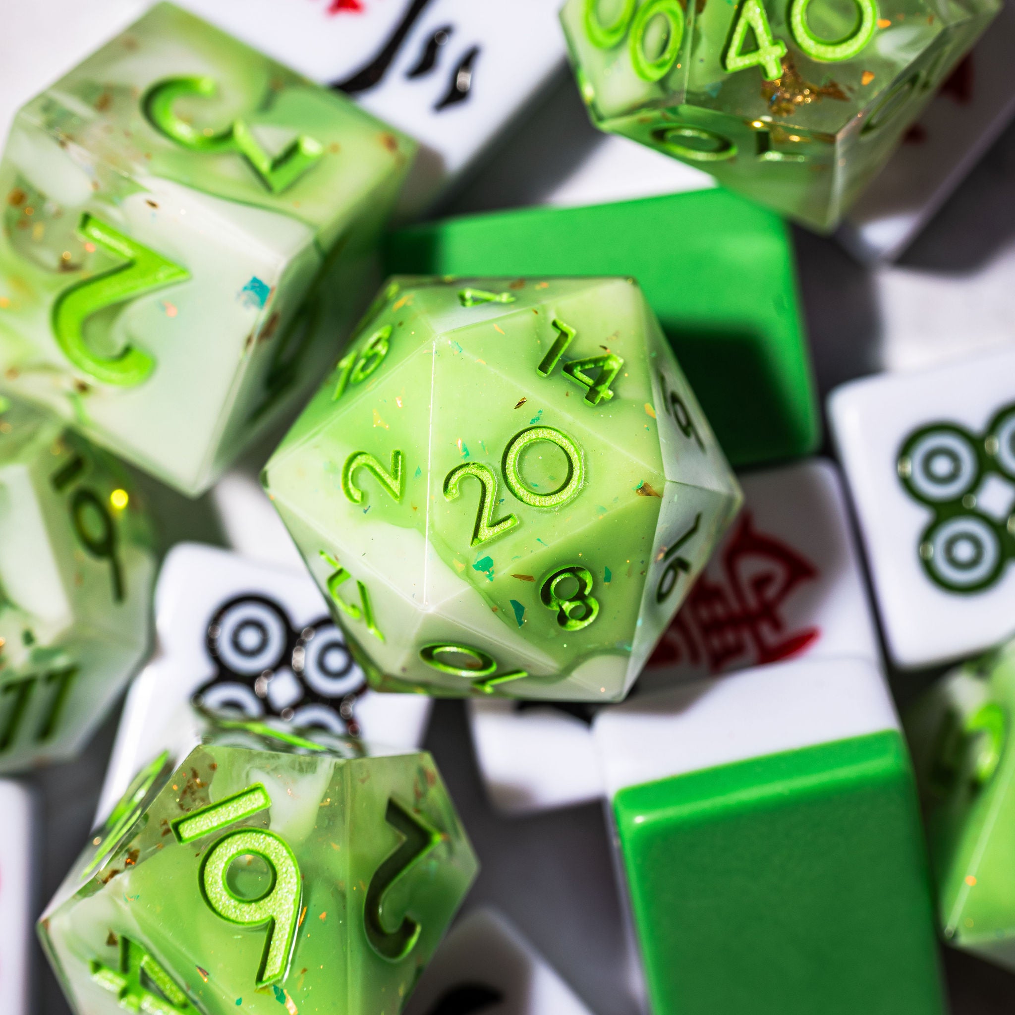 Matcha 7-Piece Polyhedral Set - Dispel Dice - Premium DnD Dice & Accessories # #