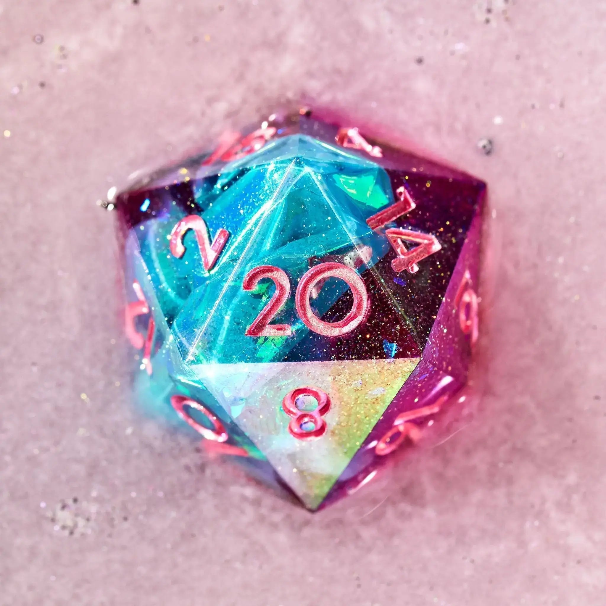 Mermaid's Laughter 7-Piece Iridescent Dice Set - Dispel Dice - Premium DnD Dice & Accessories
