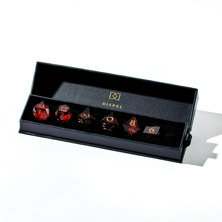 Messmer's Flame 7-Piece Liquid Core Dice Set