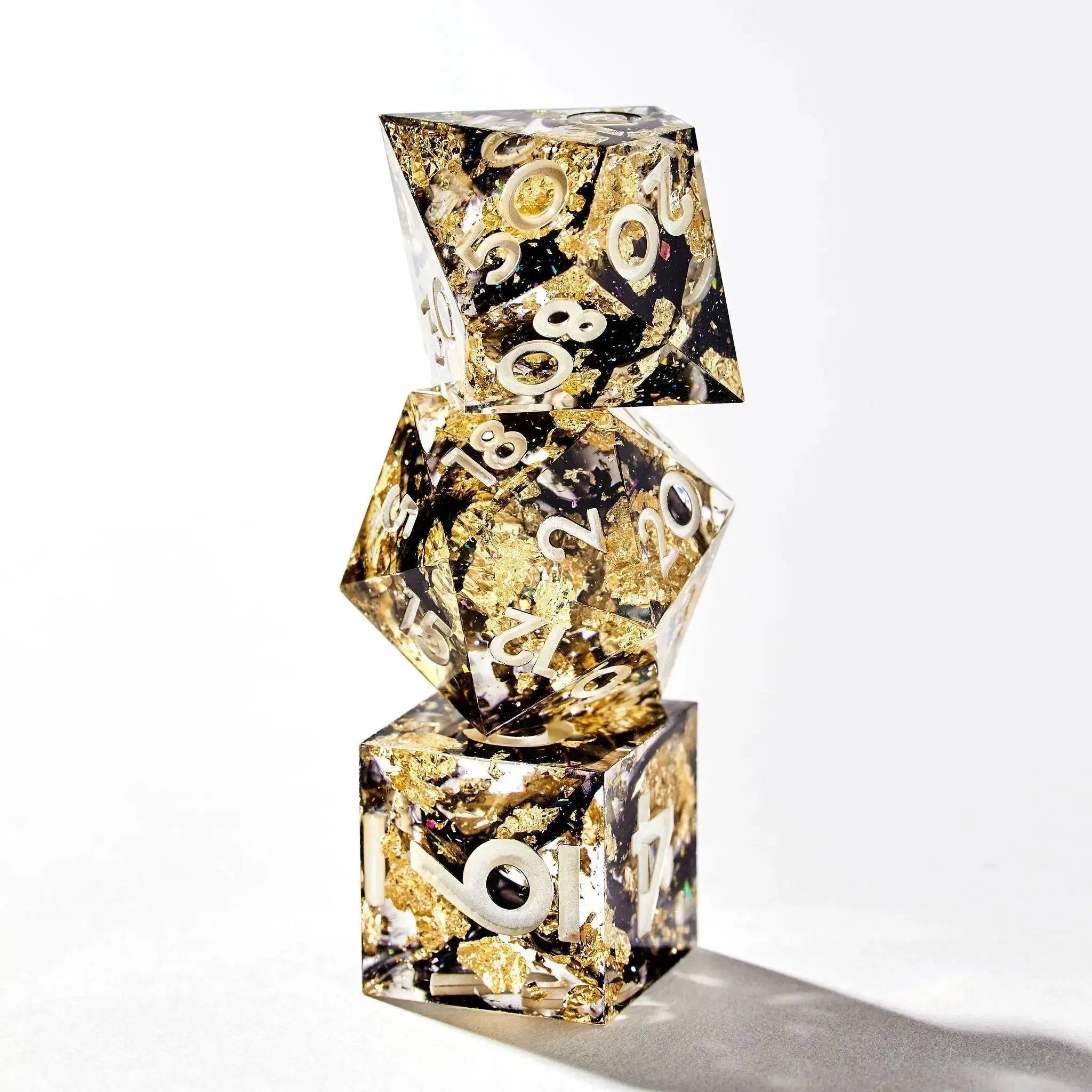 Midas Touch 7-Piece Polyhedral Dice Set - Dispel Dice - Premium DnD Dice & Accessories