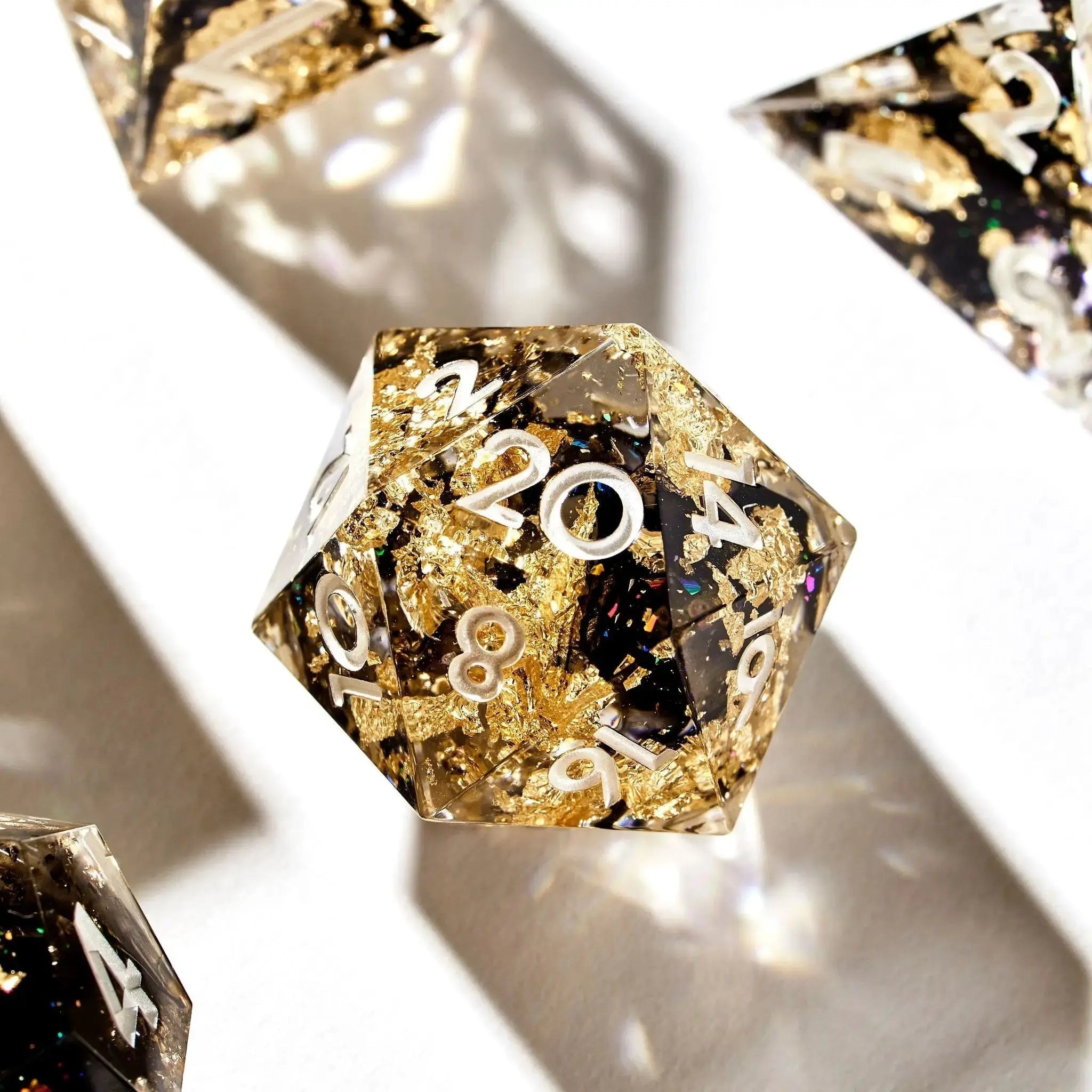 Midas Touch 7-Piece Polyhedral Dice Set - Dispel Dice - Premium DnD Dice & Accessories