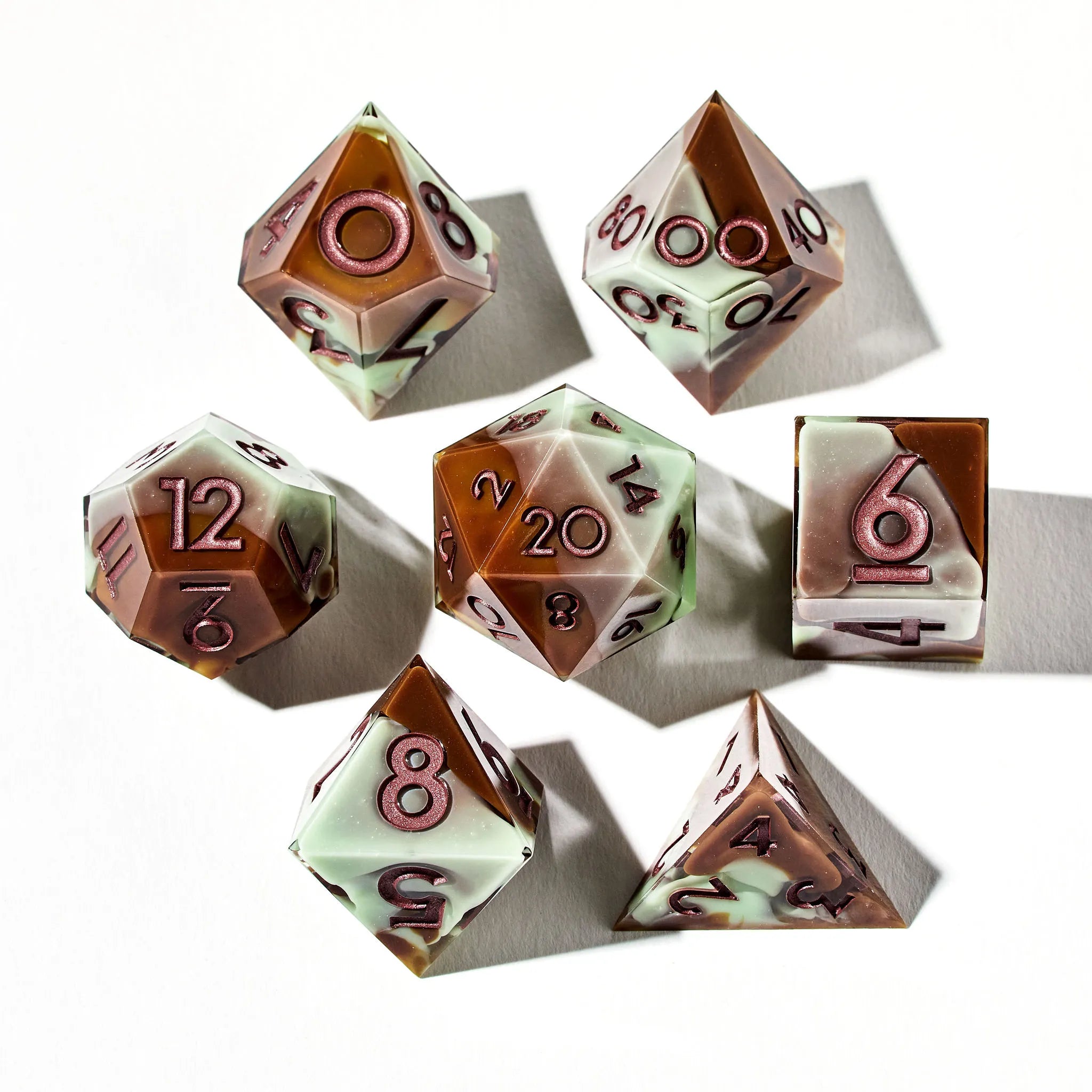 Mint Chip 7-Piece Polyhedral Dice Set