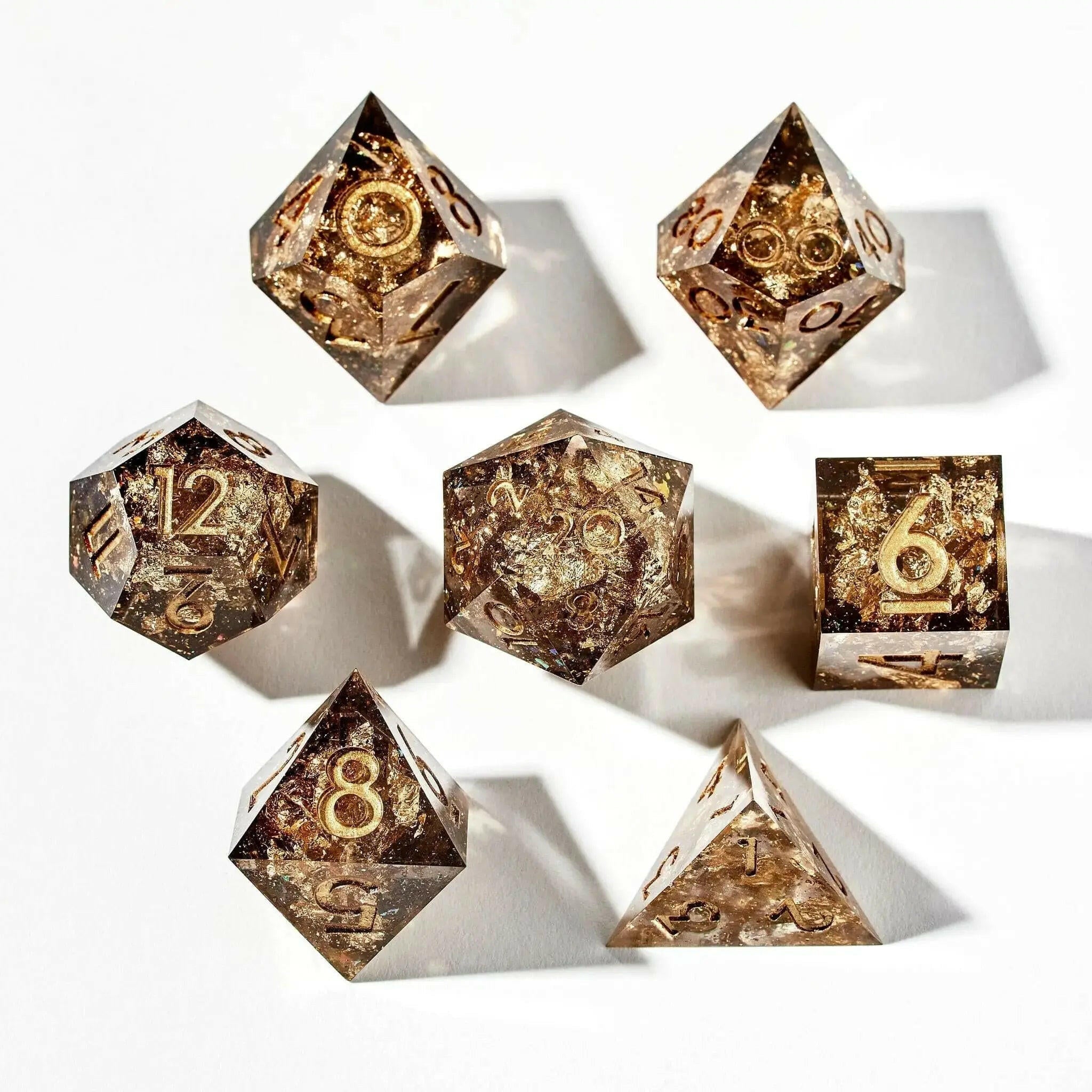 Misty Gray 7-Piece Polyhedral Dice Set - Dispel Dice - Premium DnD Dice & Accessories