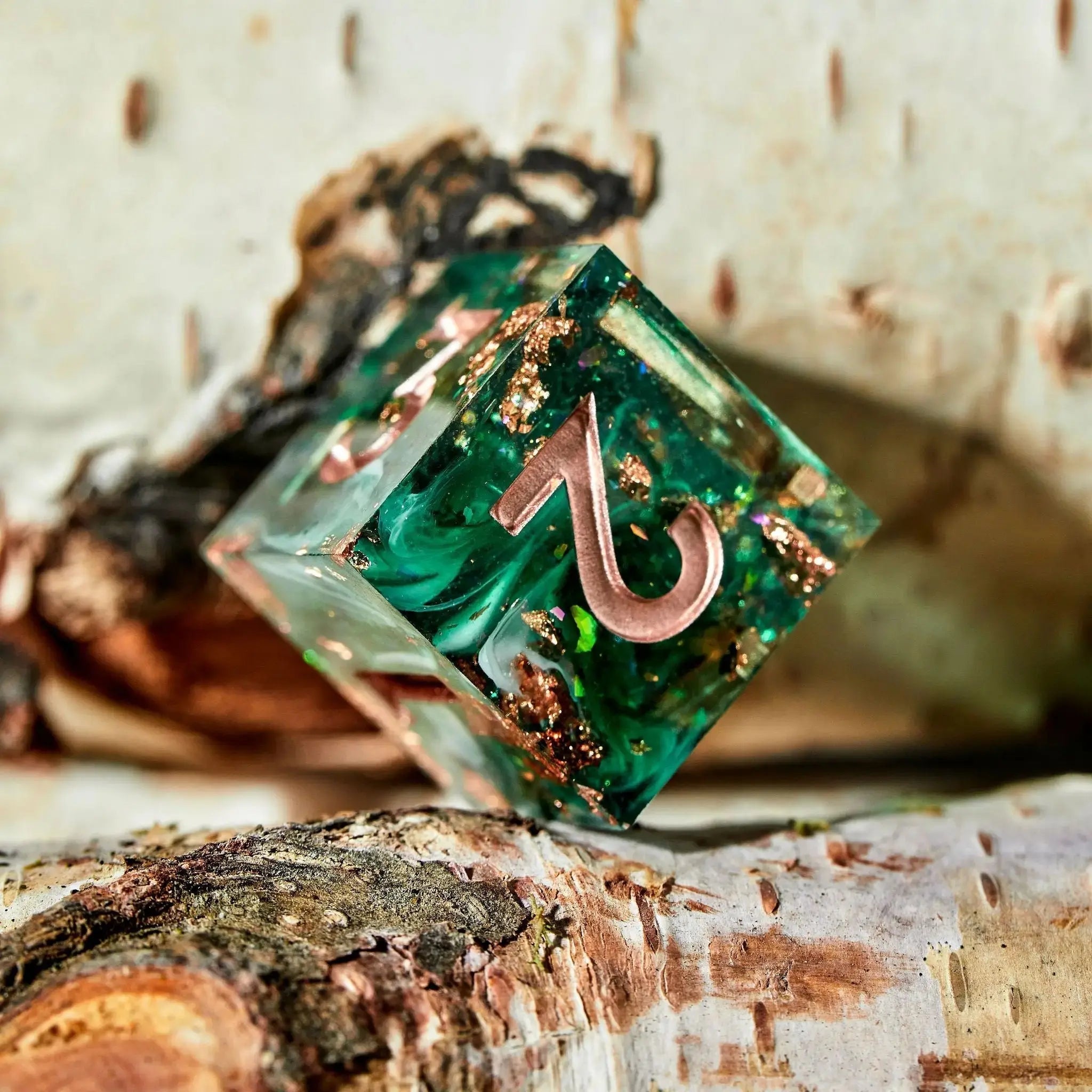 Mossy Glade 7-Piece Polyhedral Dice Set - Dispel Dice - Premium DnD Dice & Accessories