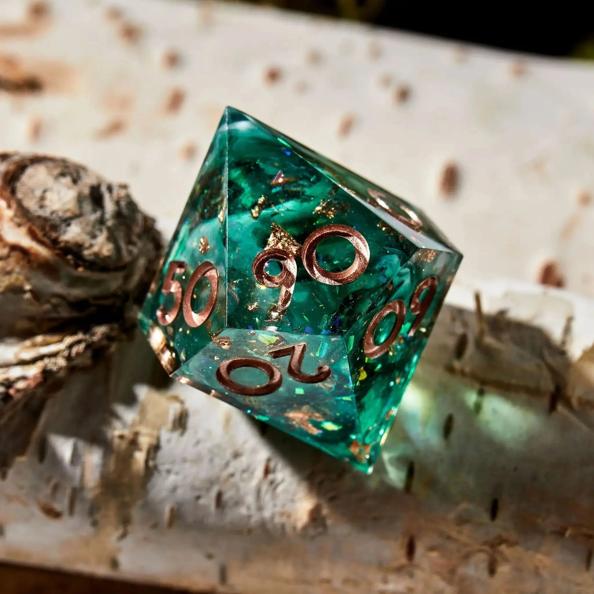 Mossy Glade 7-Piece Polyhedral Dice Set - Dispel Dice - Premium DnD Dice & Accessories