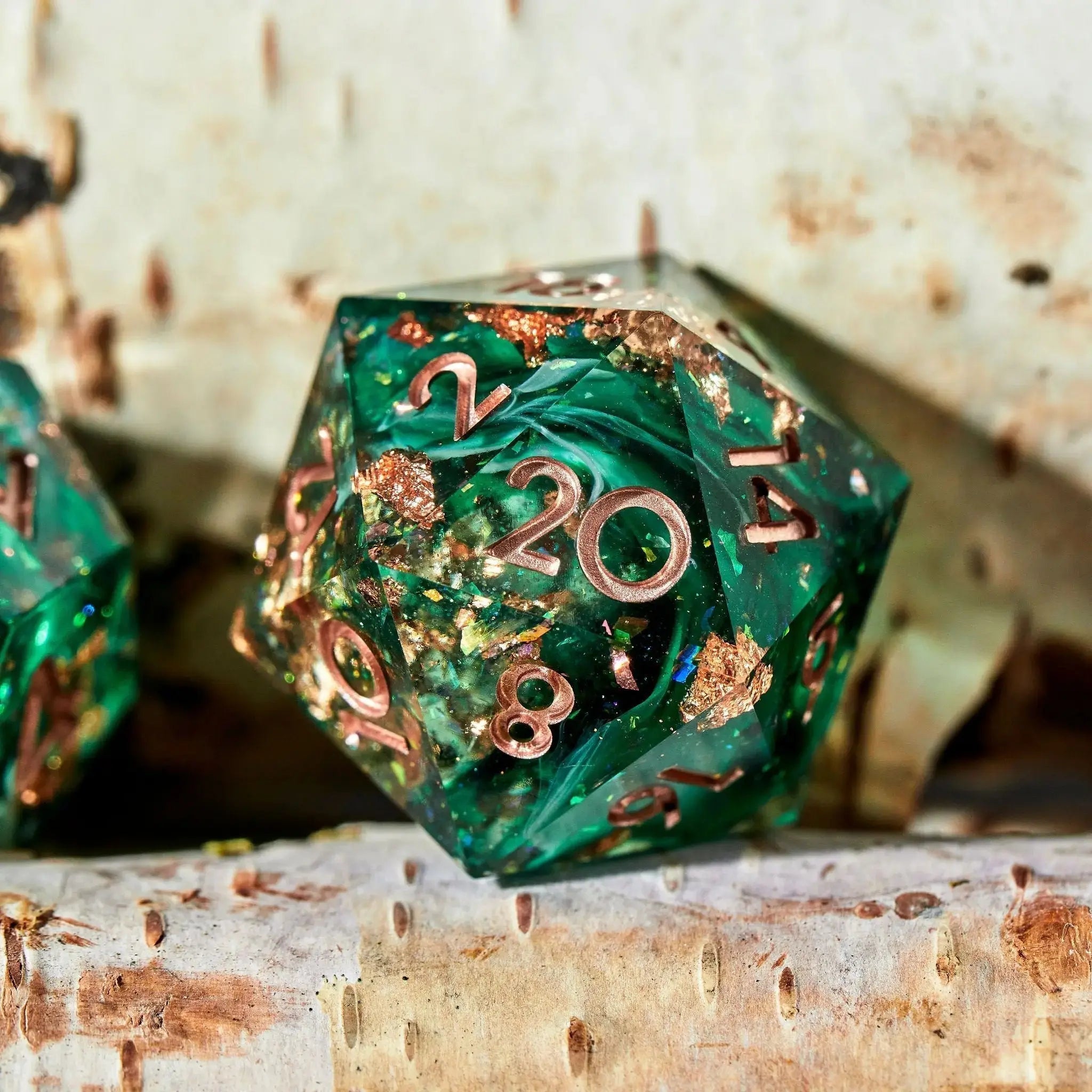 Mossy Glade 7-Piece Polyhedral Dice Set - Dispel Dice - Premium DnD Dice & Accessories