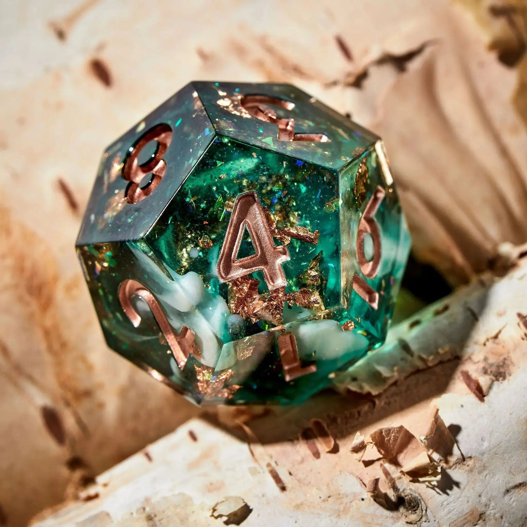 Mossy Glade 7-Piece Polyhedral Dice Set - Dispel Dice - Premium DnD Dice & Accessories