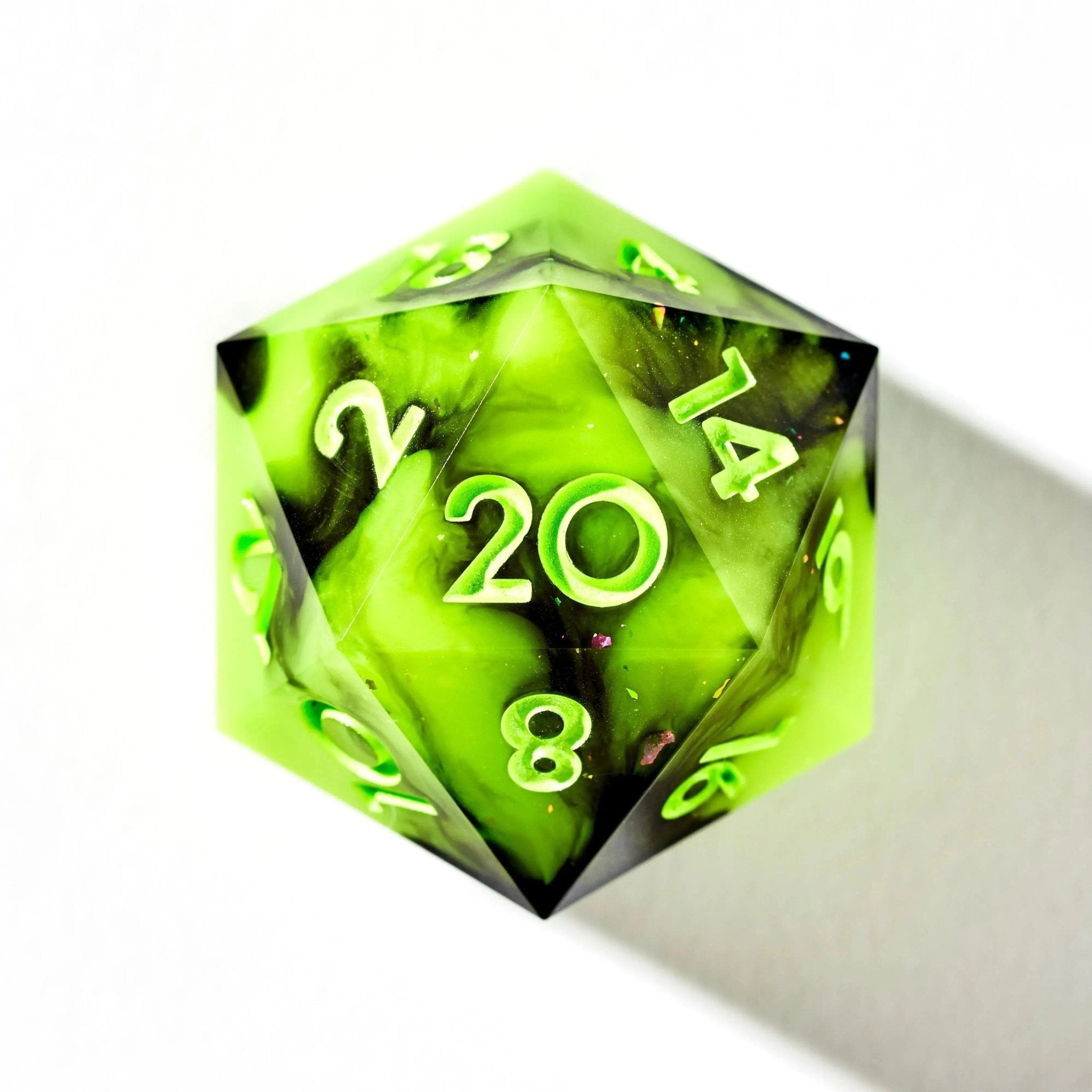 Neon Smoke 7-Piece Polyhedral Dice Set - Dispel Dice - Premium DnD Dice & Accessories