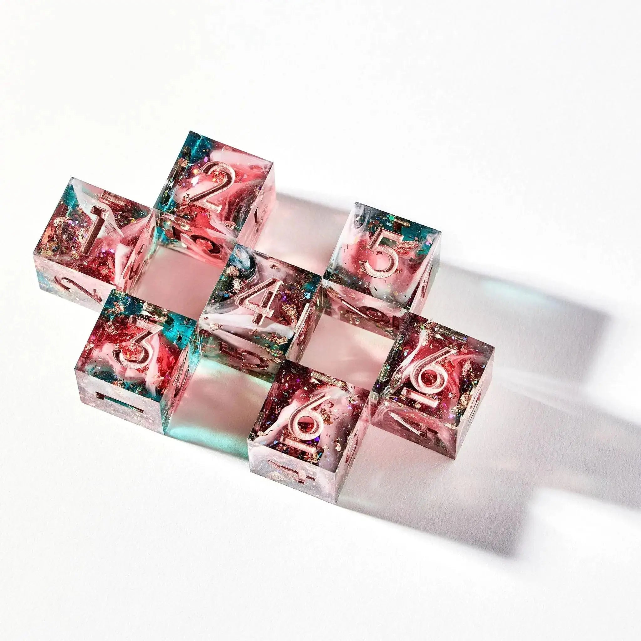 Nova Blossom 7-Piece Polyhedral Dice Set - Dispel Dice - Premium DnD Dice & Accessories