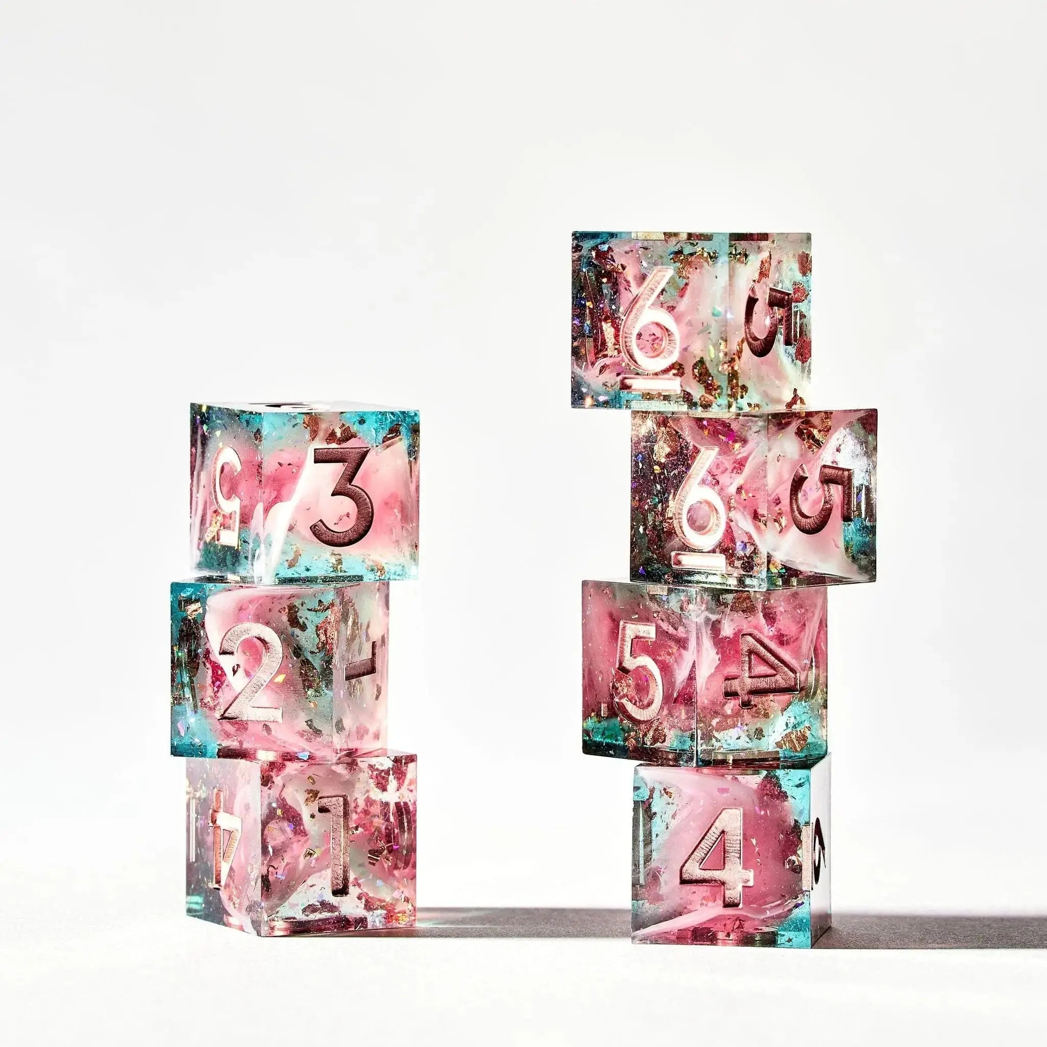 Nova Blossom 7-Piece Polyhedral Dice Set - Dispel Dice - Premium DnD Dice & Accessories