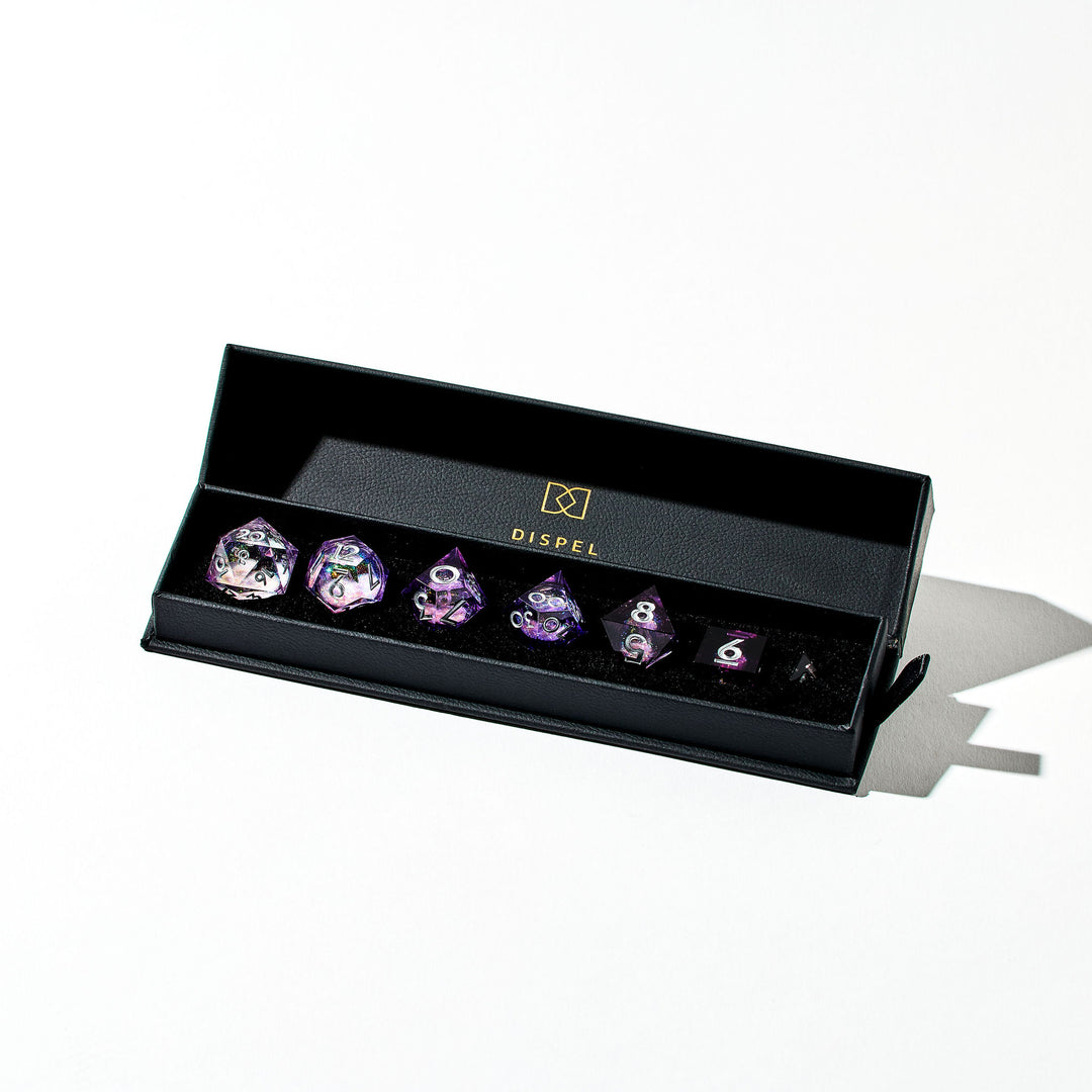 Ode to Amethyst 7-Piece Liquid Core Palette Dice Set