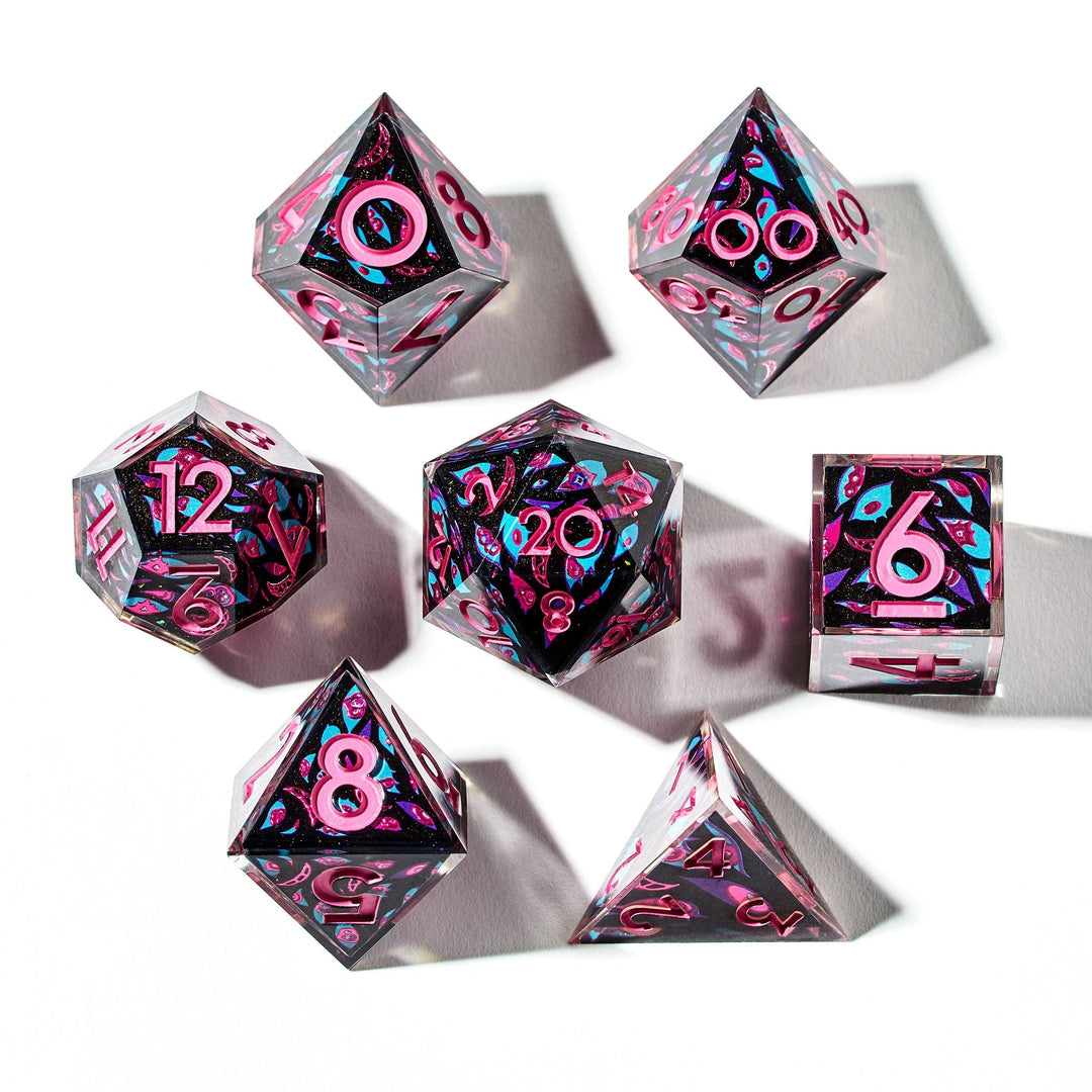 Otherworldly Entity 7-Piece Iconic Dice Set - Dispel Dice - Premium DnD Dice & Accessories