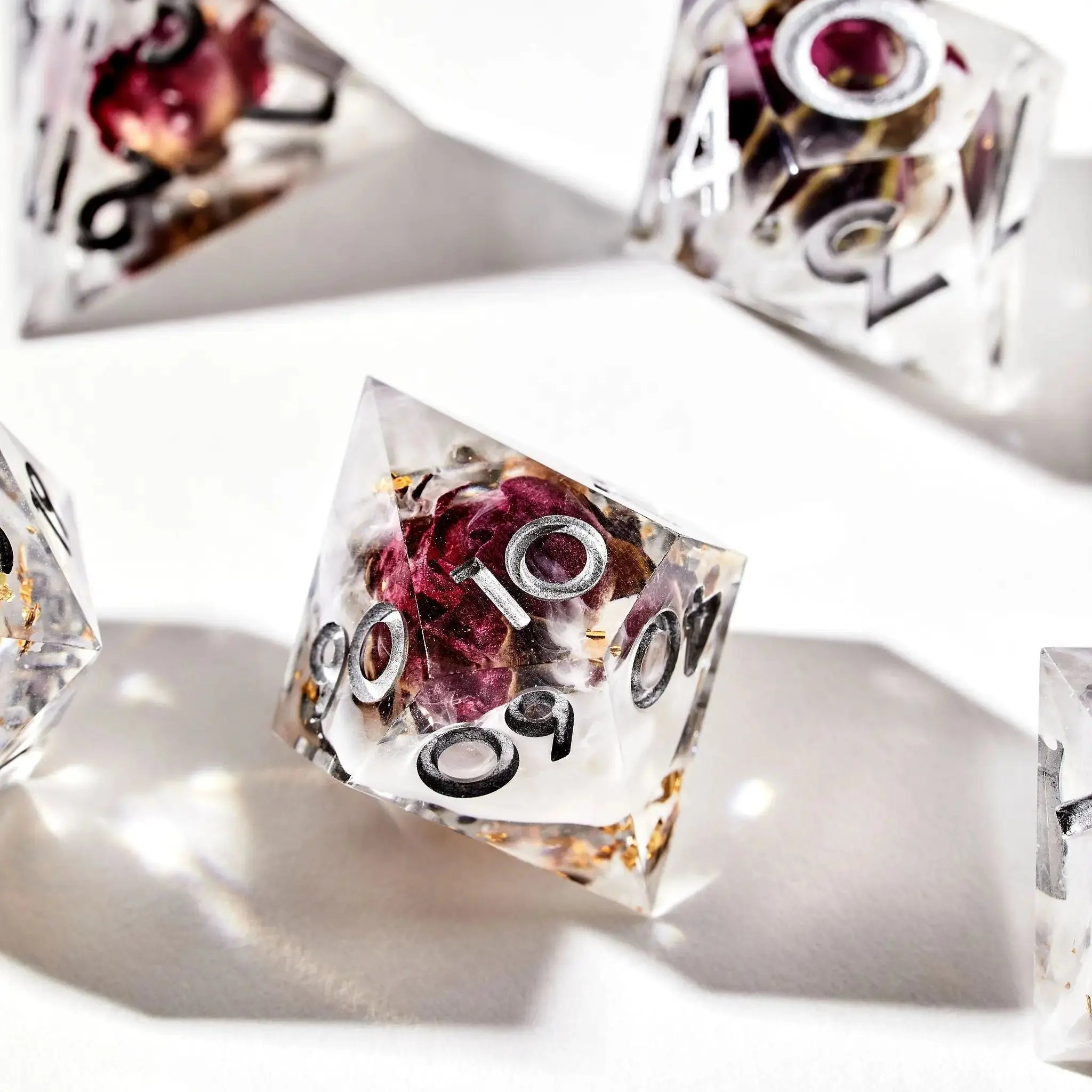 Petal Storm 7-Piece Polyhedral Dice Set - Dispel Dice - Premium DnD Dice & Accessories