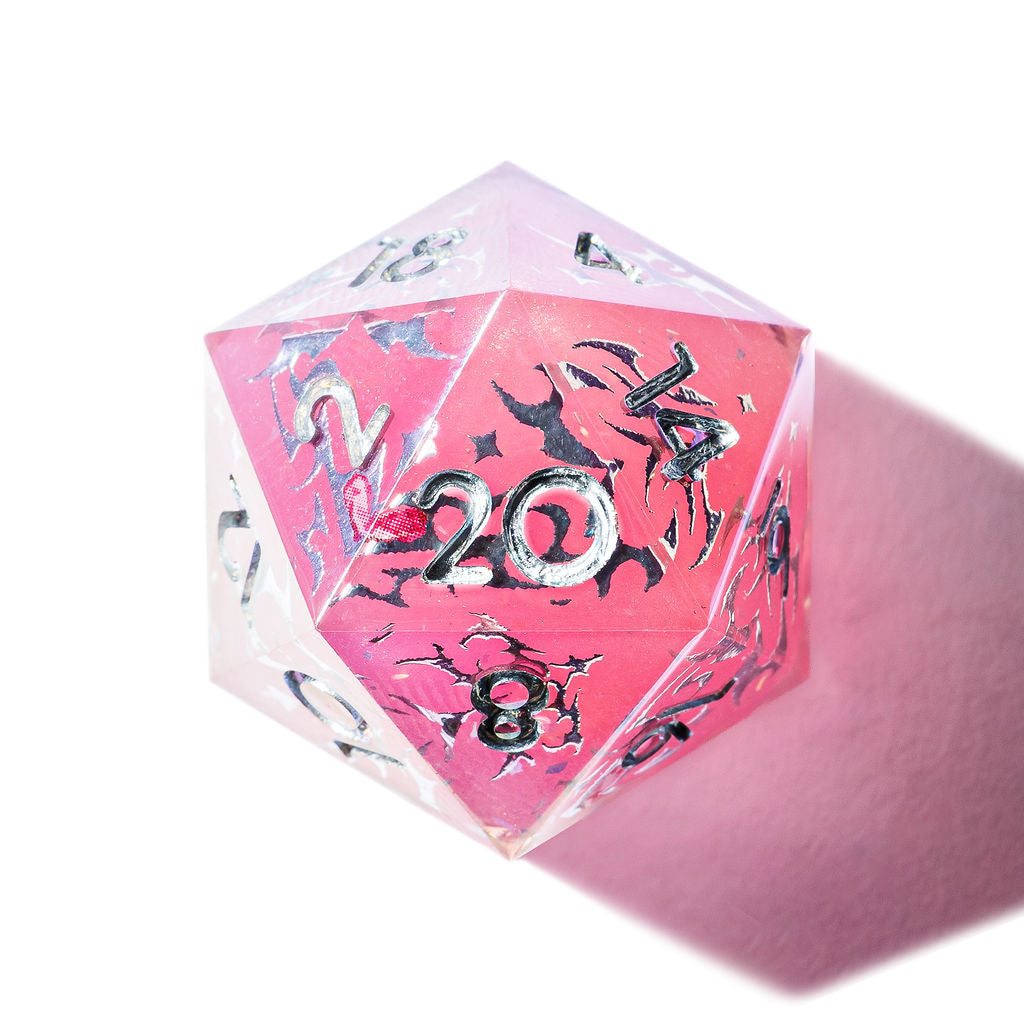 Chrome Heart 7-Piece Iridescent Iconic Dice Set - Dispel Dice - Premium DnD Dice & Accessories # #