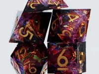 Magenta Inferno 7-Piece Polyhedral Dice Set