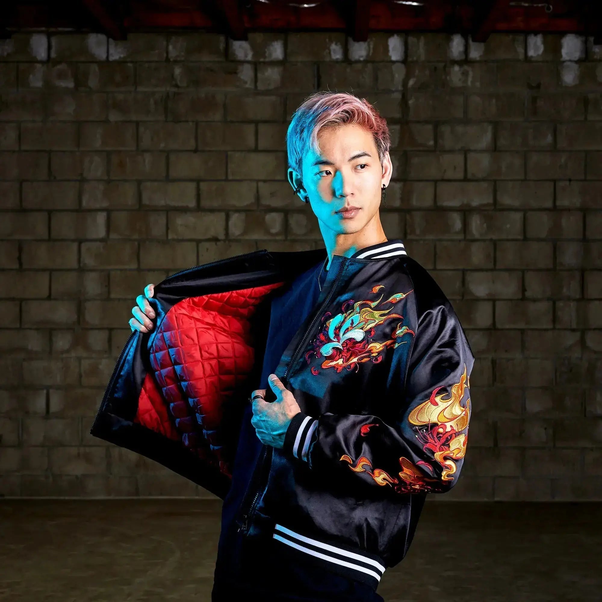 Red Dragon Sukajan Bomber Jacket - Dispel Dice - Premium DnD Dice & Accessories