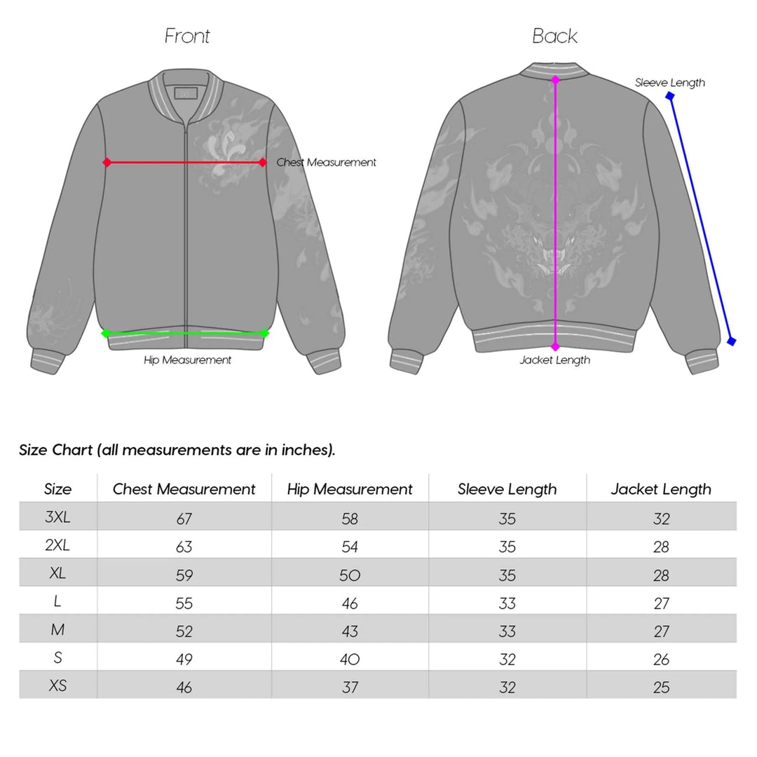 Snowy Owlbear Sukajan Bomber Jacket