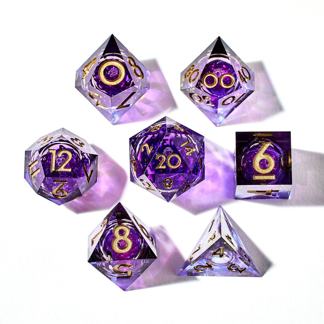 Retrograde 7-Piece Liquid Core Dice Set