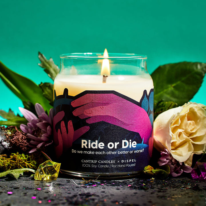 Dispel Dice x Cantrip Candles "Ride or Die" Scented Soy Candle (9 oz.)