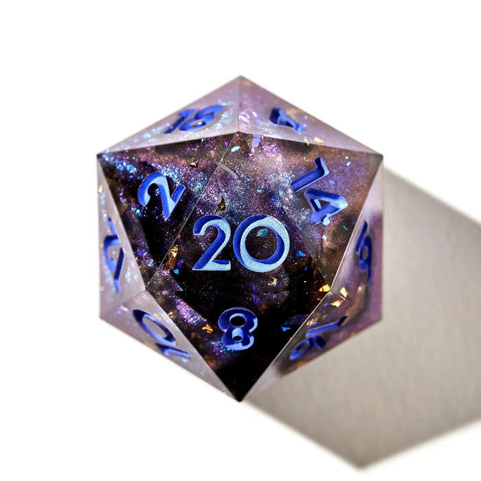 Purple Pearl RPG Dice Set 'Nightfall' - Full 7-Die Polyhedral Set For D&D, Pathfinder