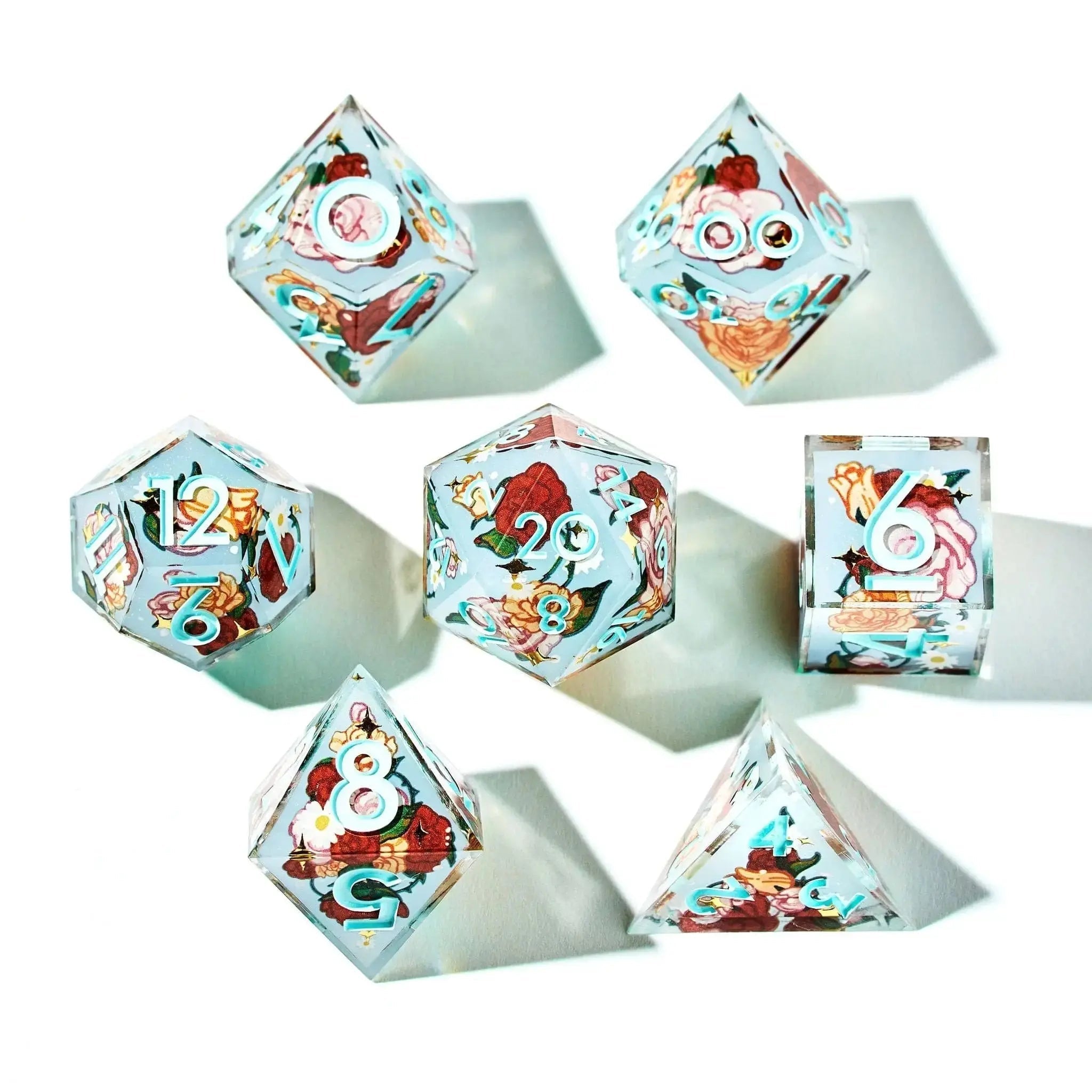 Rosamund's Blend 7-Piece Iconic Dice Set - Dispel Dice - Premium DnD Dice & Accessories
