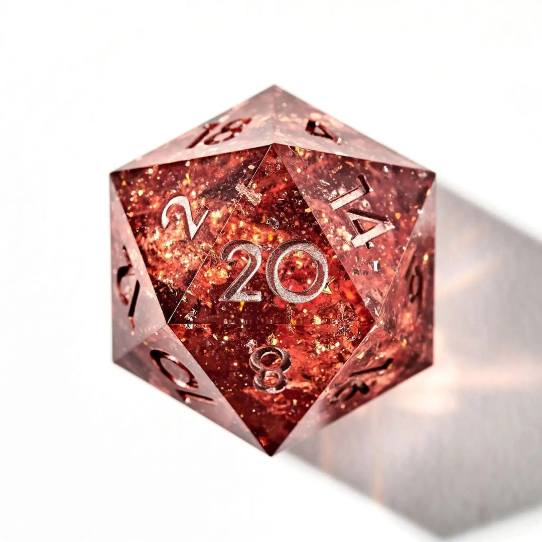Rose Gold 7-Piece Polyhedral Dice Set - Dispel Dice - Premium DnD Dice & Accessories