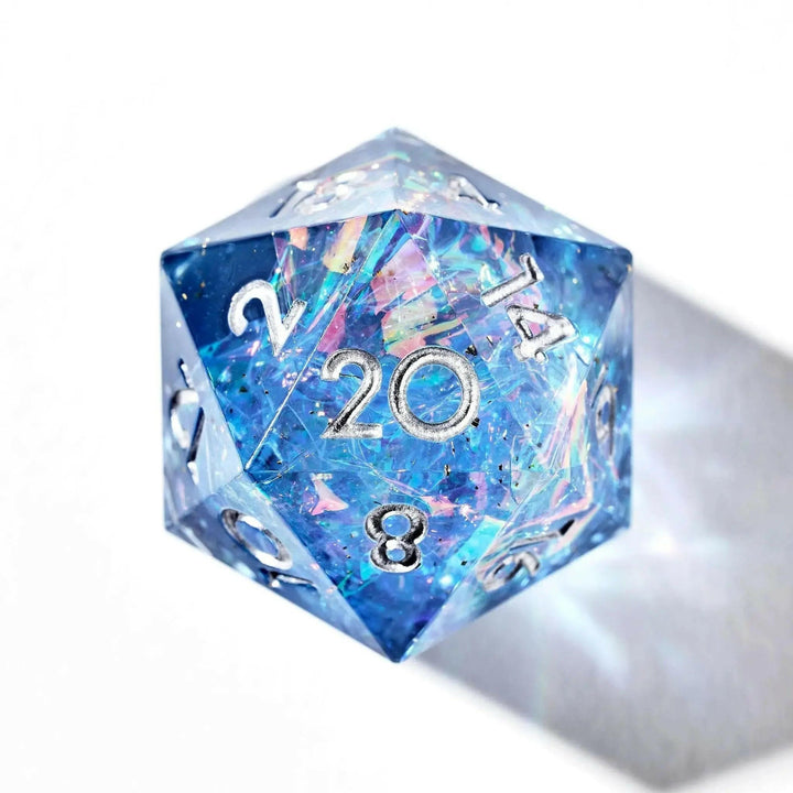 Sapphire Night 7-Piece Polyhedral Dice Set - Dispel Dice - Premium DnD Dice & Accessories