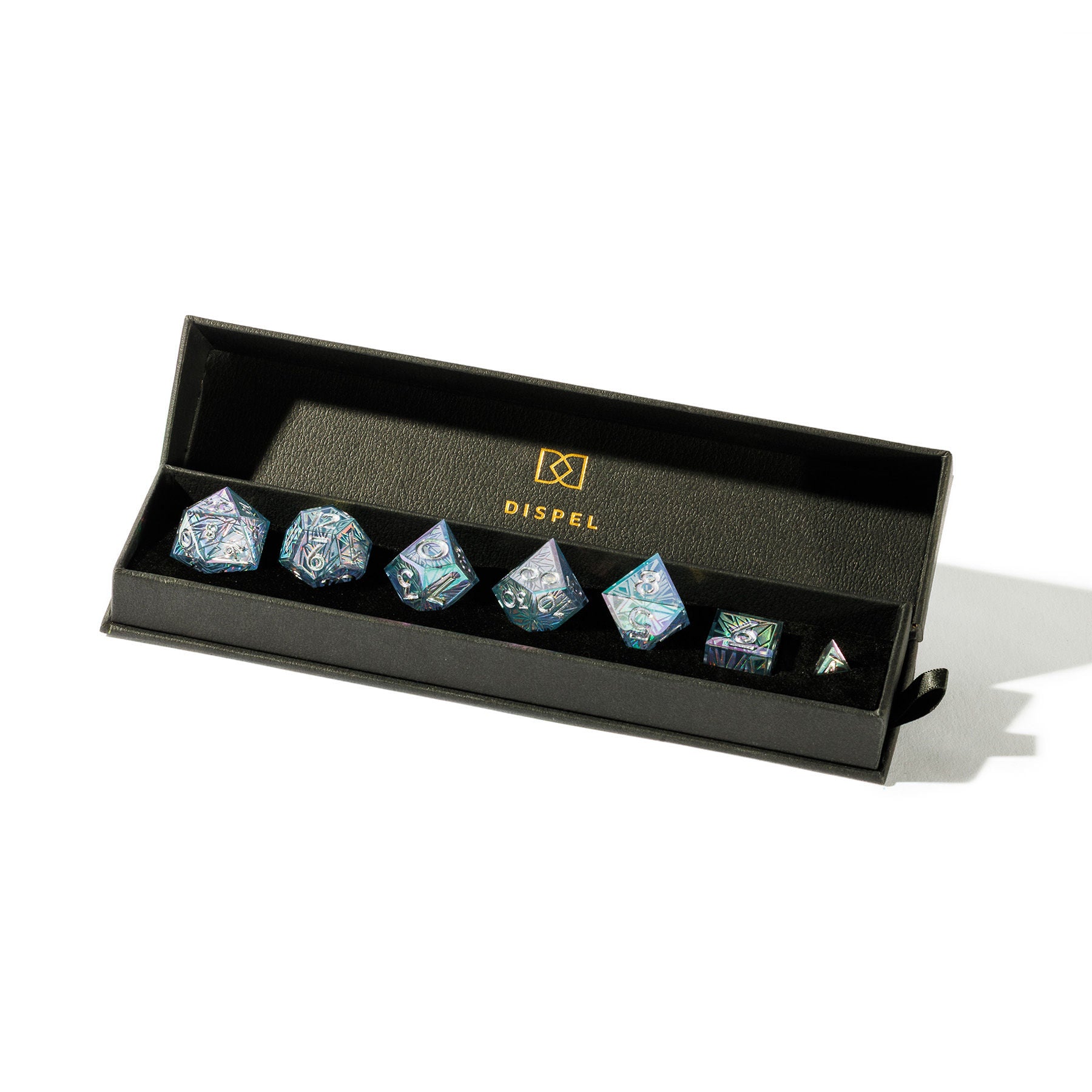 Glacier 7-Piece Iconic Iridescent Dice Set - Dispel Dice - Premium DnD Dice & Accessories # #